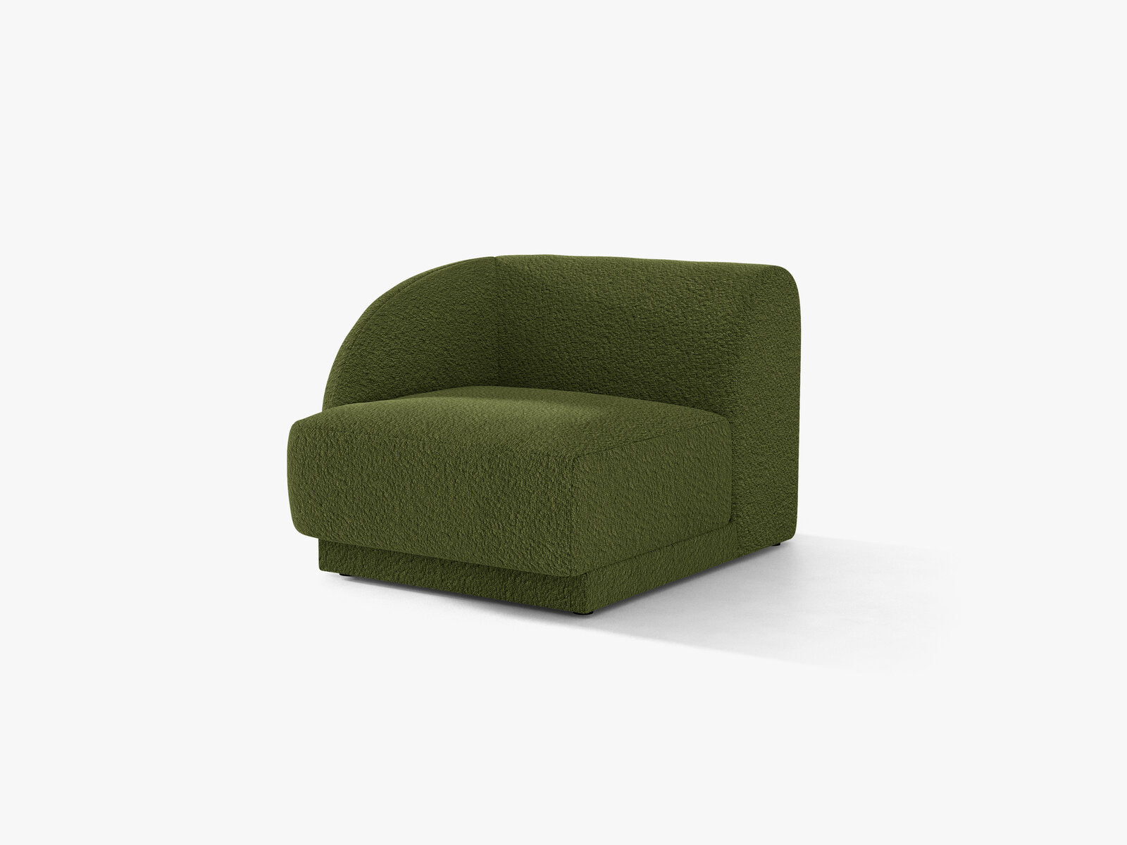 Micadoni Eckmodul Miley 1-Sitzer Links Boucle Baloo Dunkel-Olivgrün