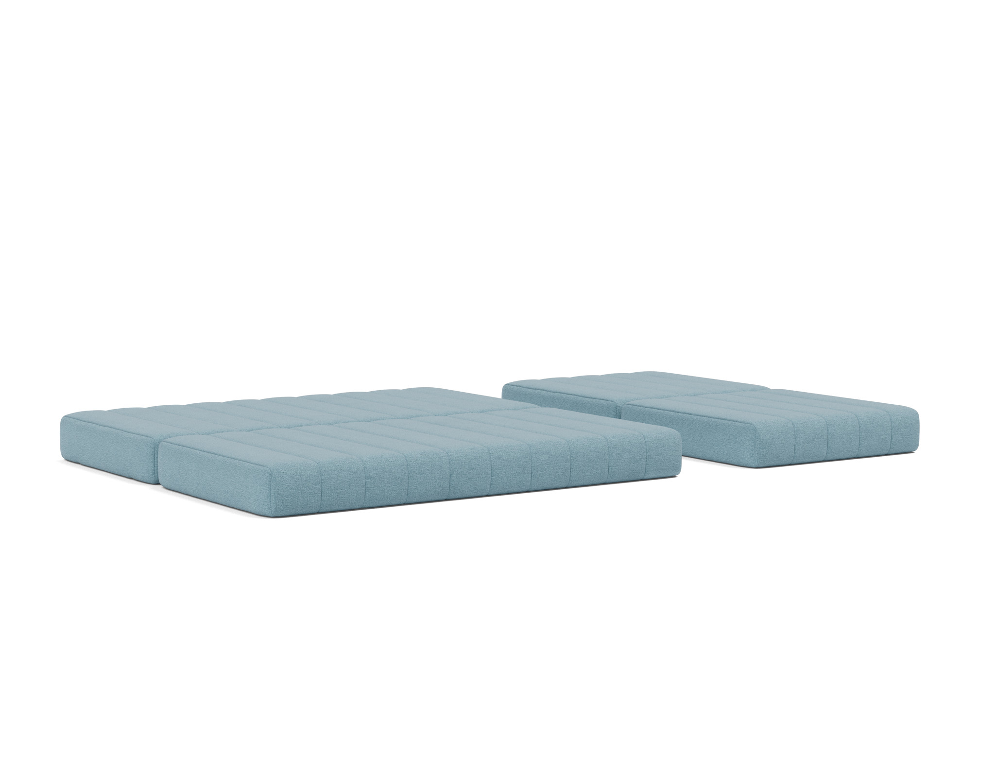 Schlafsofa CozyPad Grand mit Armlehnen Flachgewebe Mixed Dance 525-Light-Blue