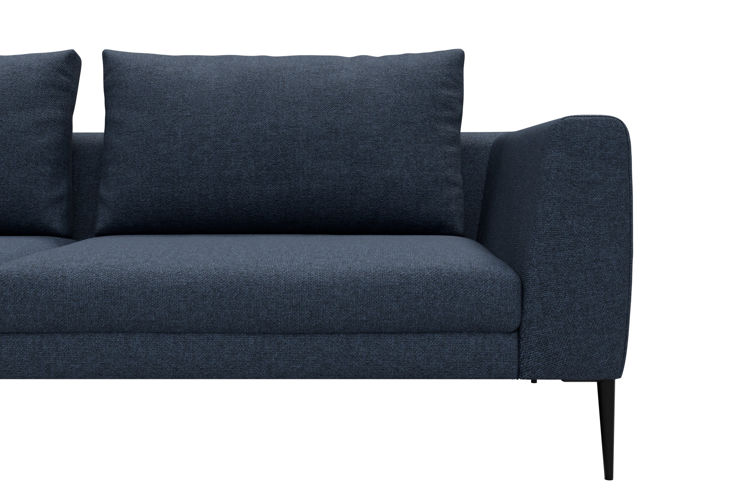 Ecksofa Paul Relax-Ecke links mit 2-Sitzer Sama-Deep-Blue