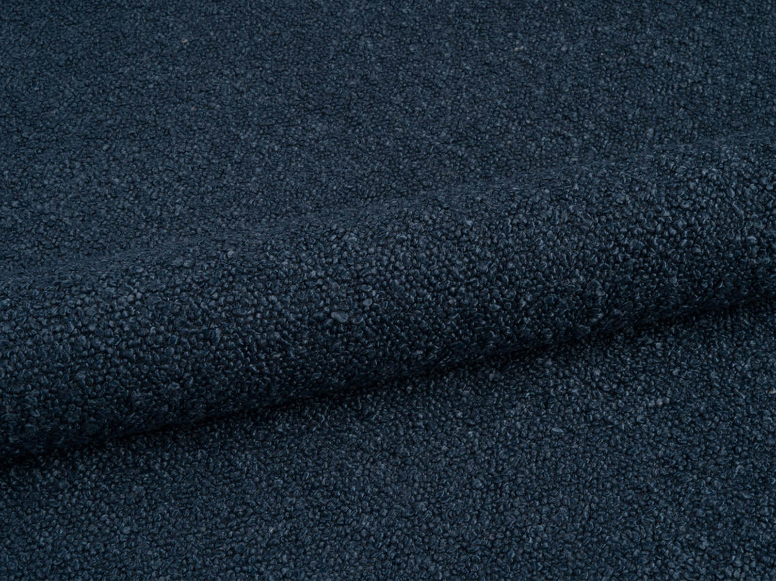 Micadoni Ecksofa Molino 4-Sitzer Links Boucle Baloo Dunkelblau