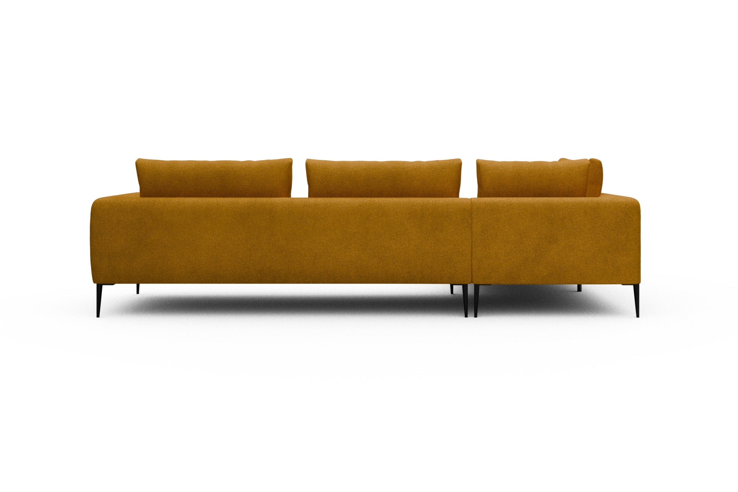 Ecksofa Paul Relax-Ecke rechts mit 3-Sitzer Boucle-Ochre