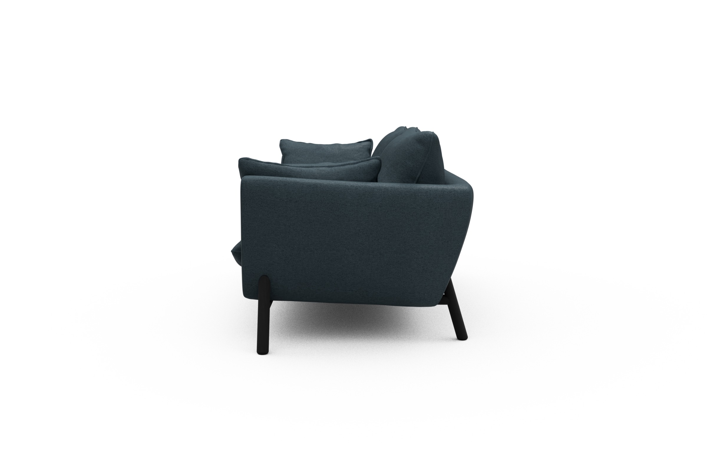 Sofa Emil 2-Sitzer Beinfarbe Eiche Schwarz Denari-Royal-Blue
