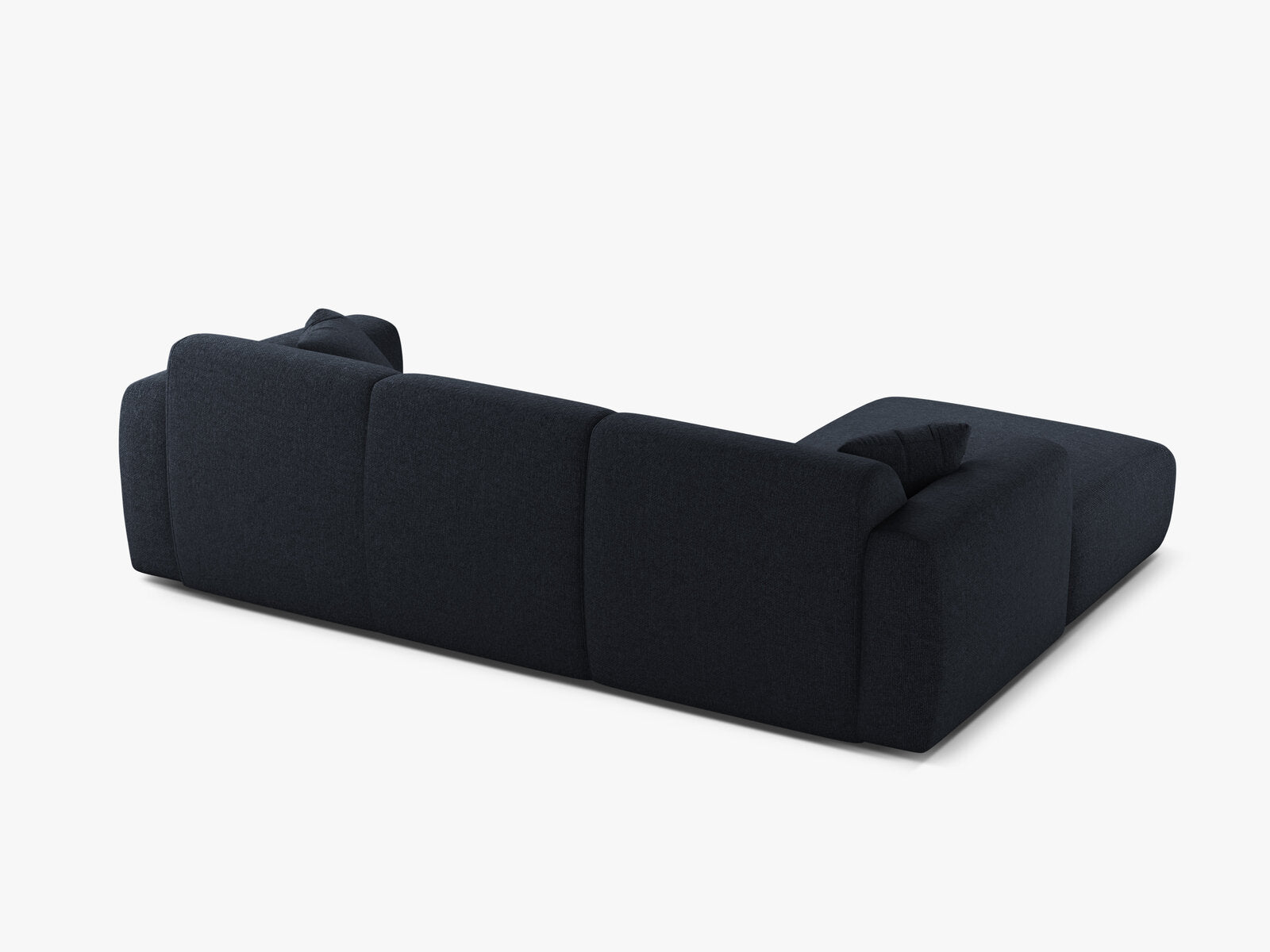 Micadoni Ecksofa Molino 4-Sitzer Links Chenille Eden Marineblau