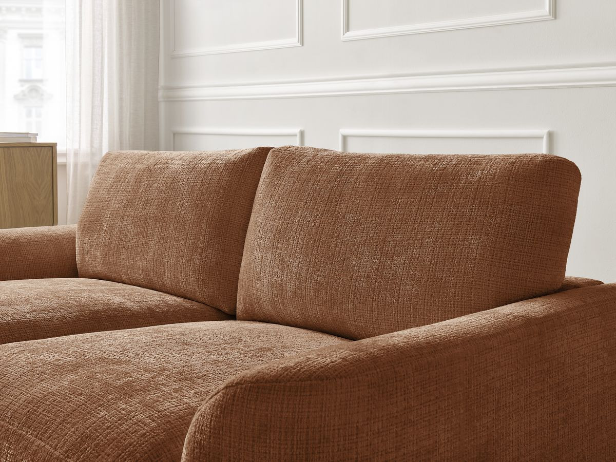 Bobochic Leonore Ecksofa Strukturstoff Orange Ecke links