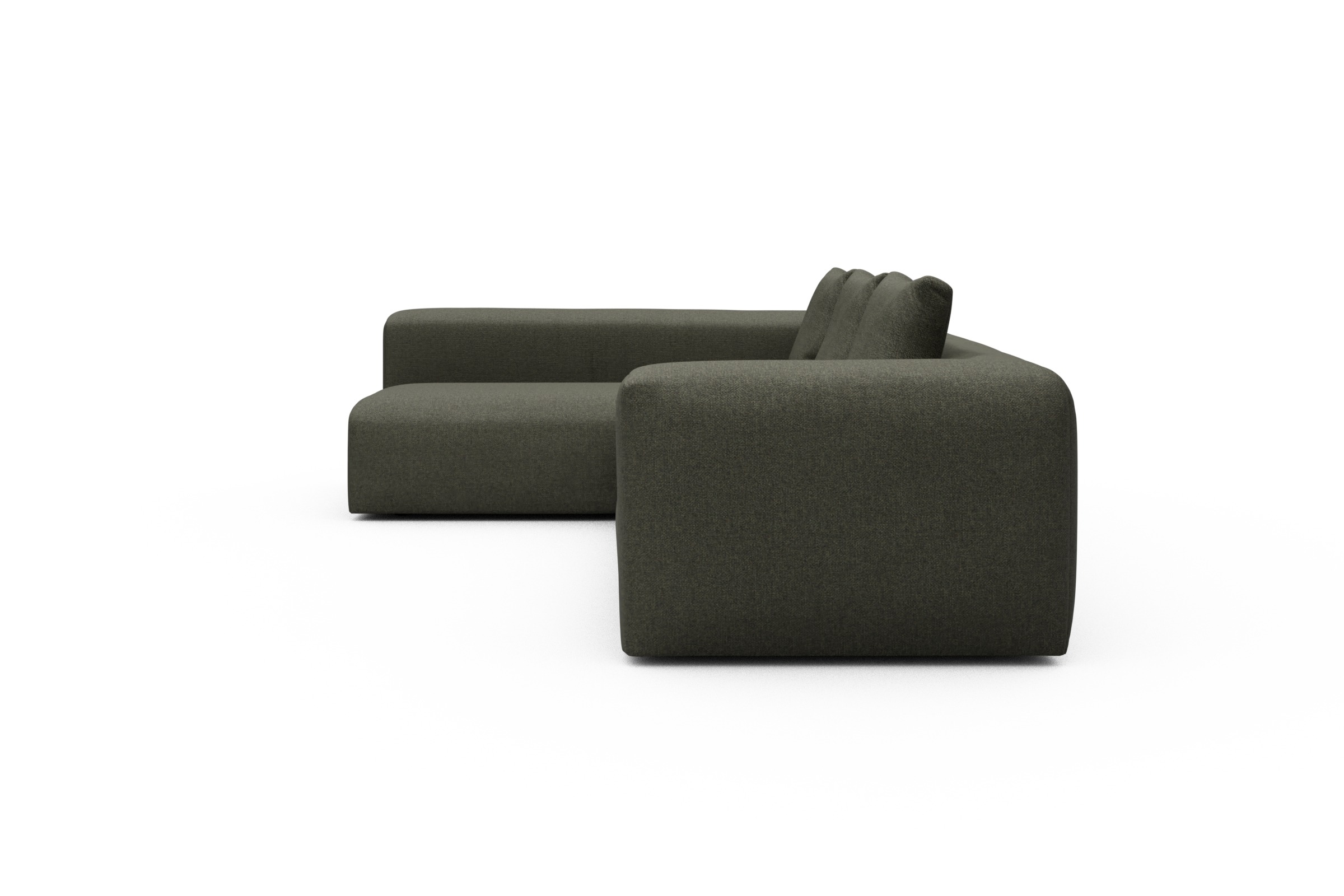 Ecksofa Fred 2x 2,5-Sitzer links offen Sama-Winter-Moss