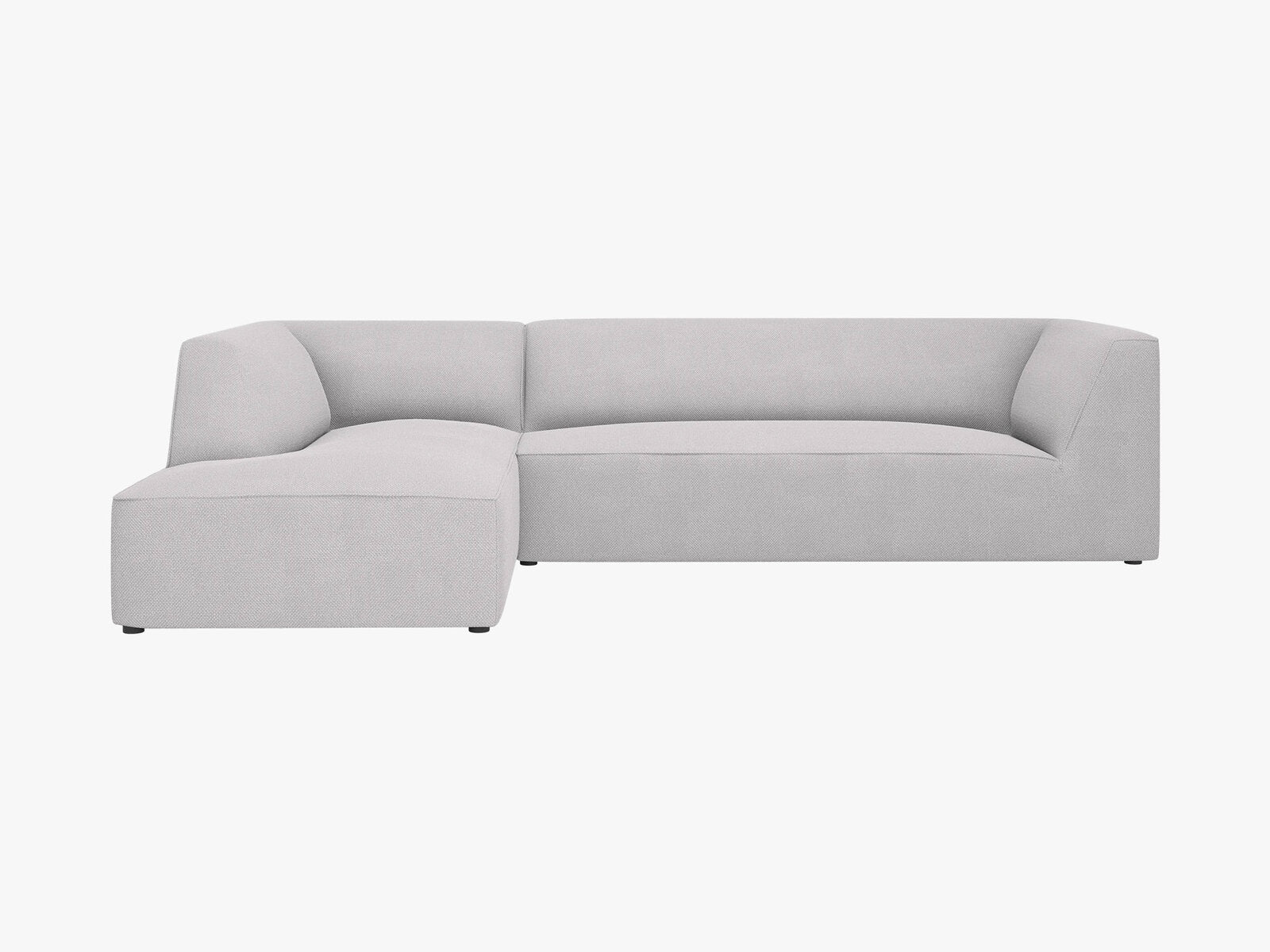 Micadoni 4-Sitzer Modular Sofa Ruby Links Strukturierter Stoff Ottawa Hellgrau