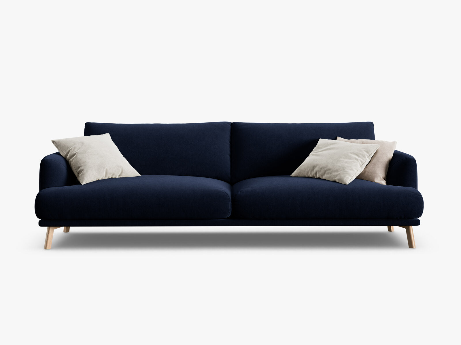 Micadoni Sofa Naomi 4-Sitzer Samt Salvador Königsblau