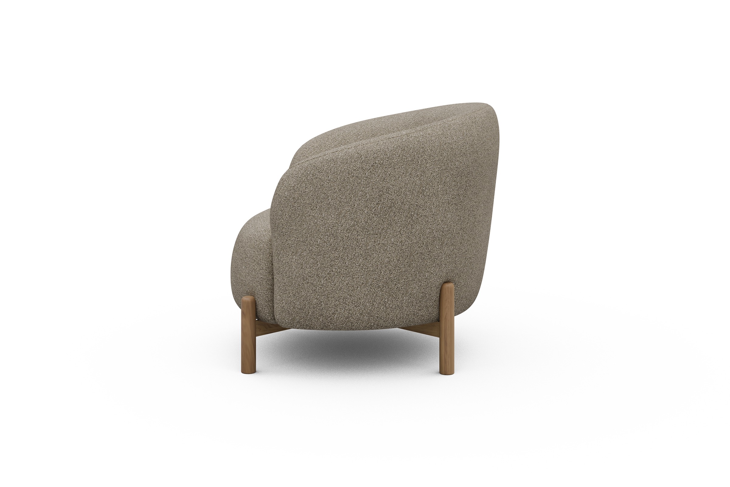Sessel Ronda Holzbeine Eiche Natur Boucle-Belge