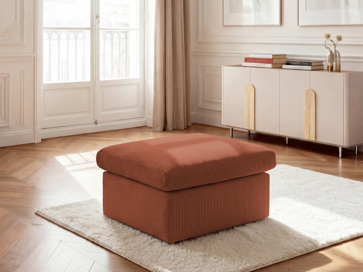 Bobochic Enore Pouf Cordsamt Orange