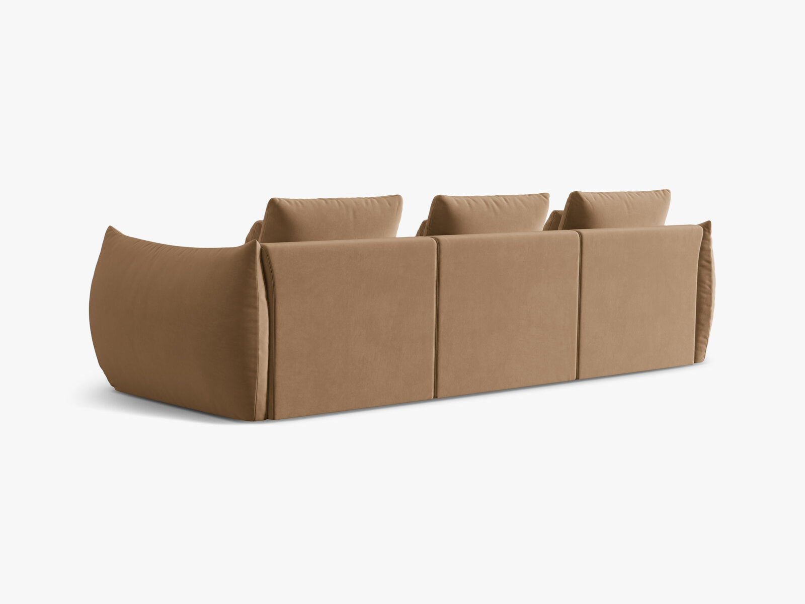 Micadoni Sofa Bloom 4-Sitzer Samt Sand