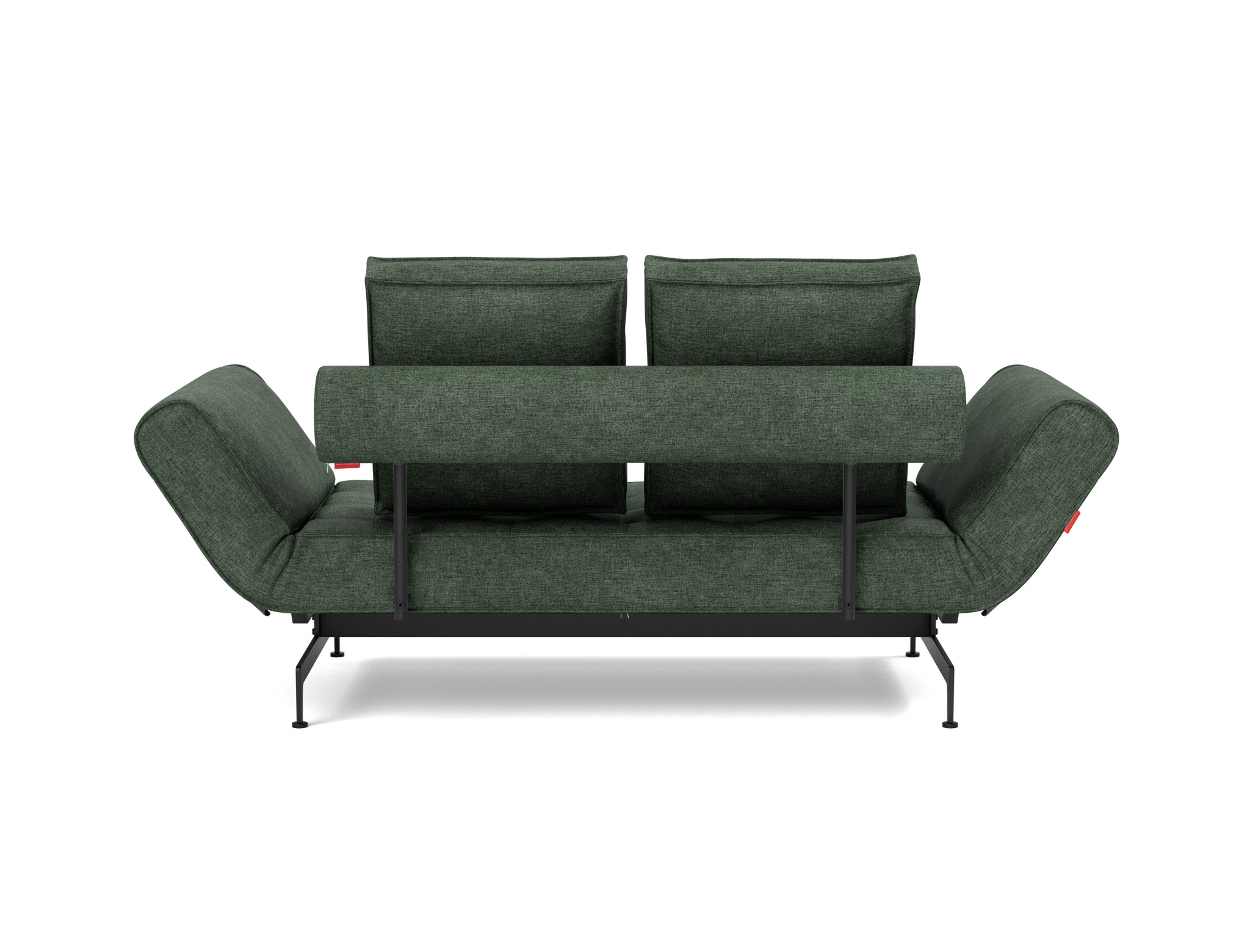 Tagesbett Ghia Flachgewebe Avella 281-Pine-Green Beine Laser schwarz