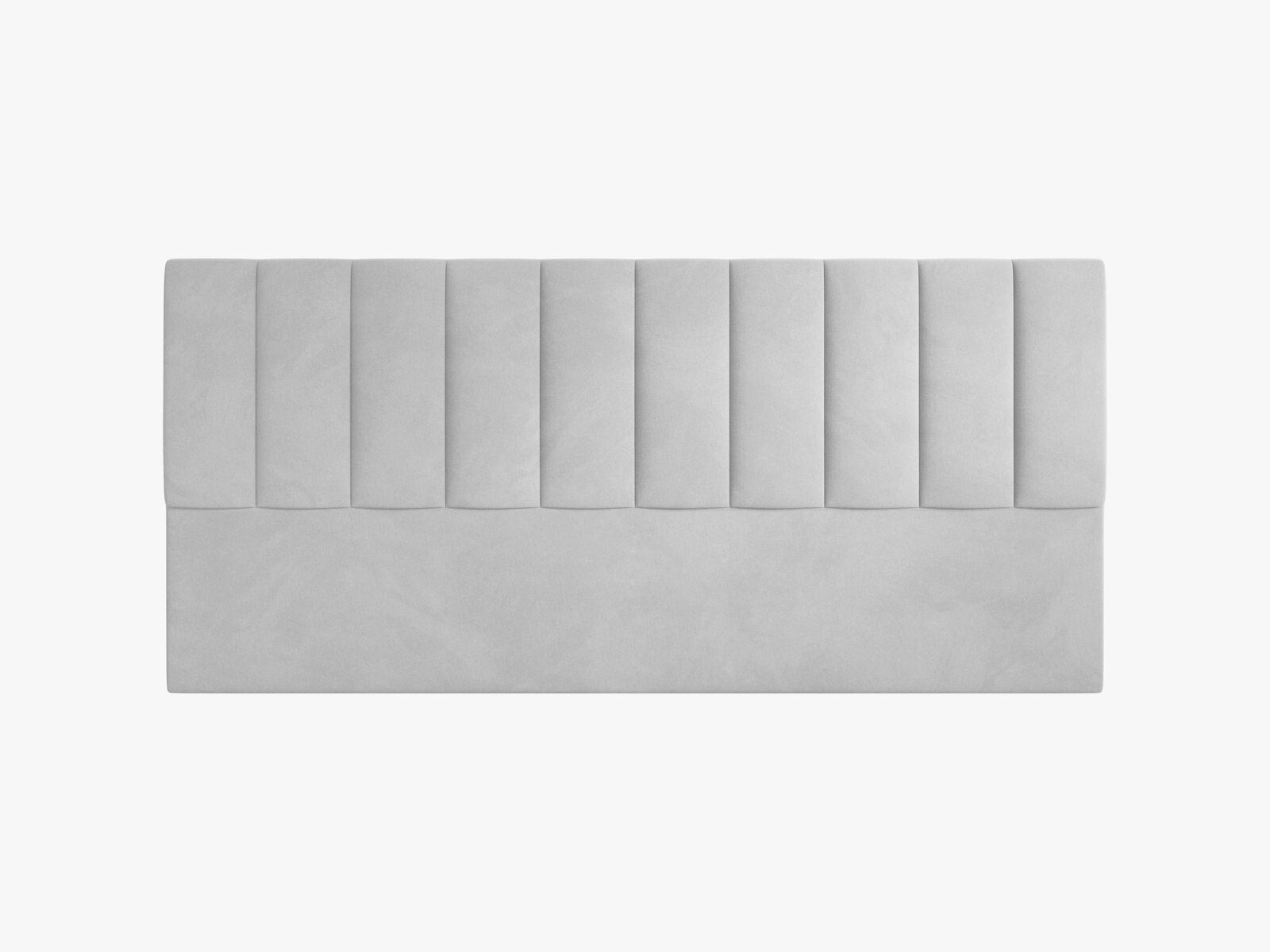 Micadoni Marl Samtiger Kopfteil 140 cm (H 95 cm) Samt Magic Velvet Hellgrau 200x95