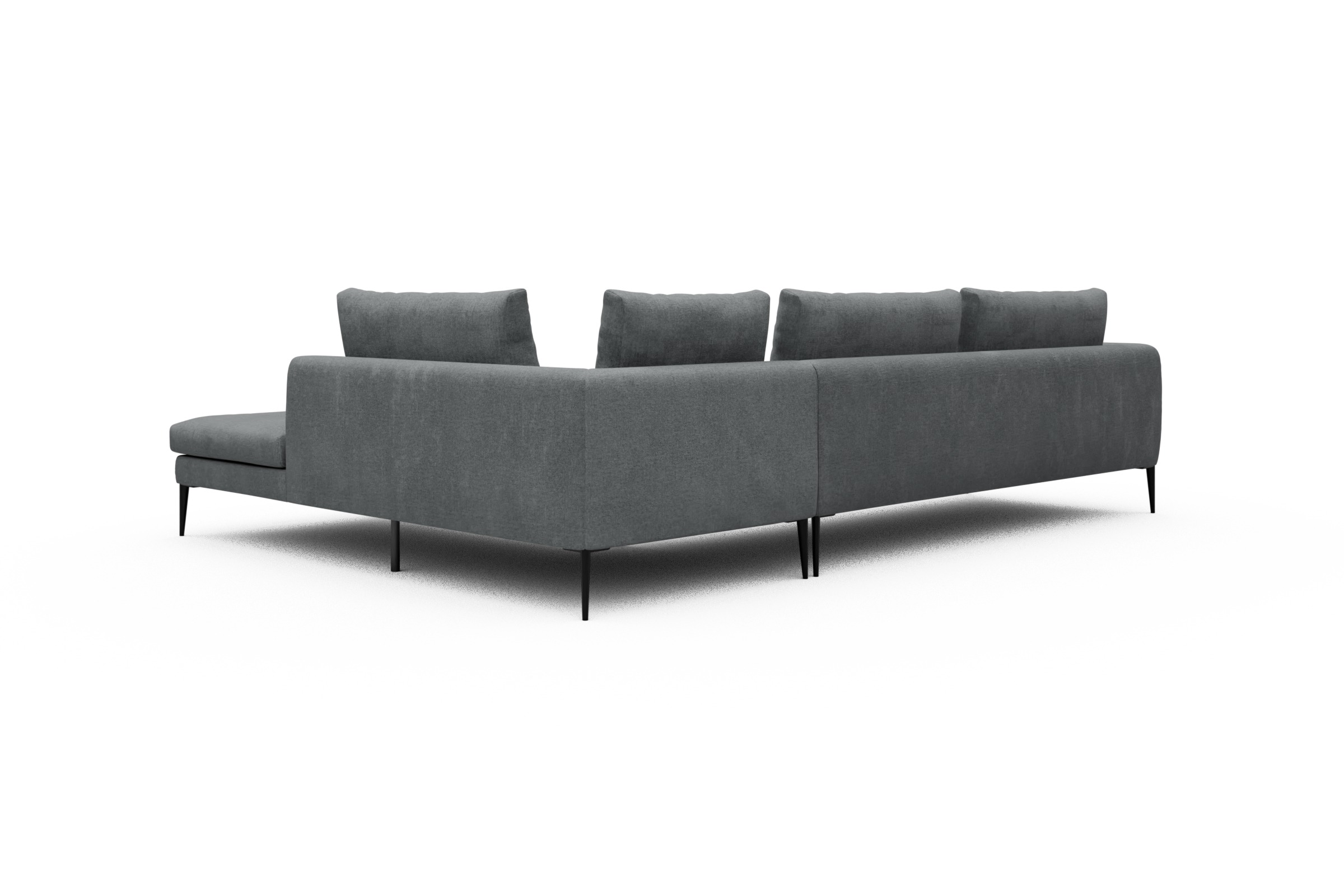 Ecksofa Paul Relax-Ecke links mit 3-Sitzer Casone-Gravel-Grey