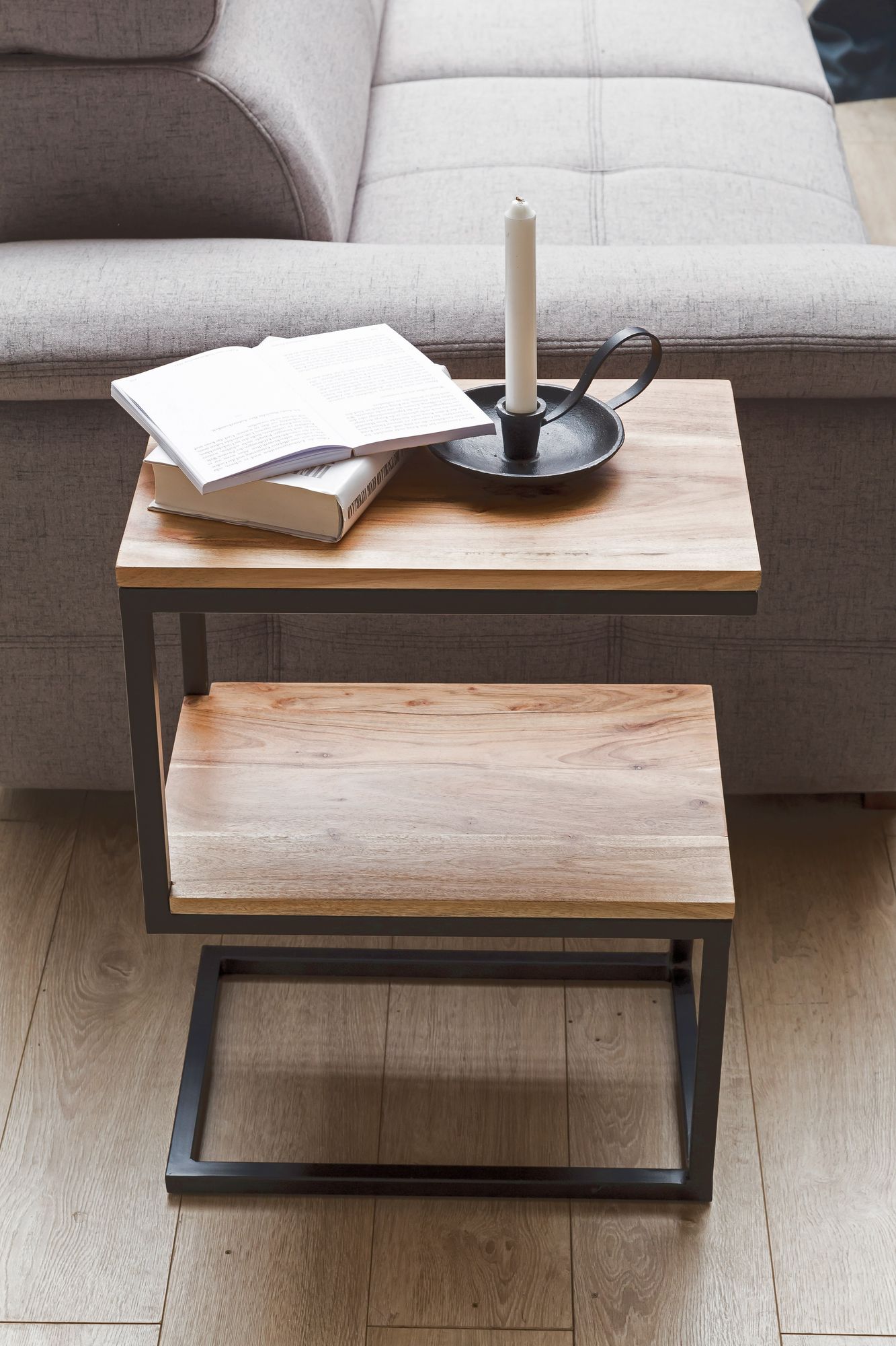 Beistelltisch Alden Massivholz Akazie 45 × 30 × 60 cm