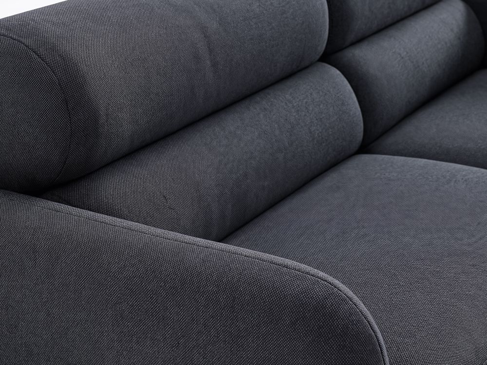Cosmopolitan Design Sofa Malmo 3-Sitzer Strukturierter Stoff Scott Dunkelblau
