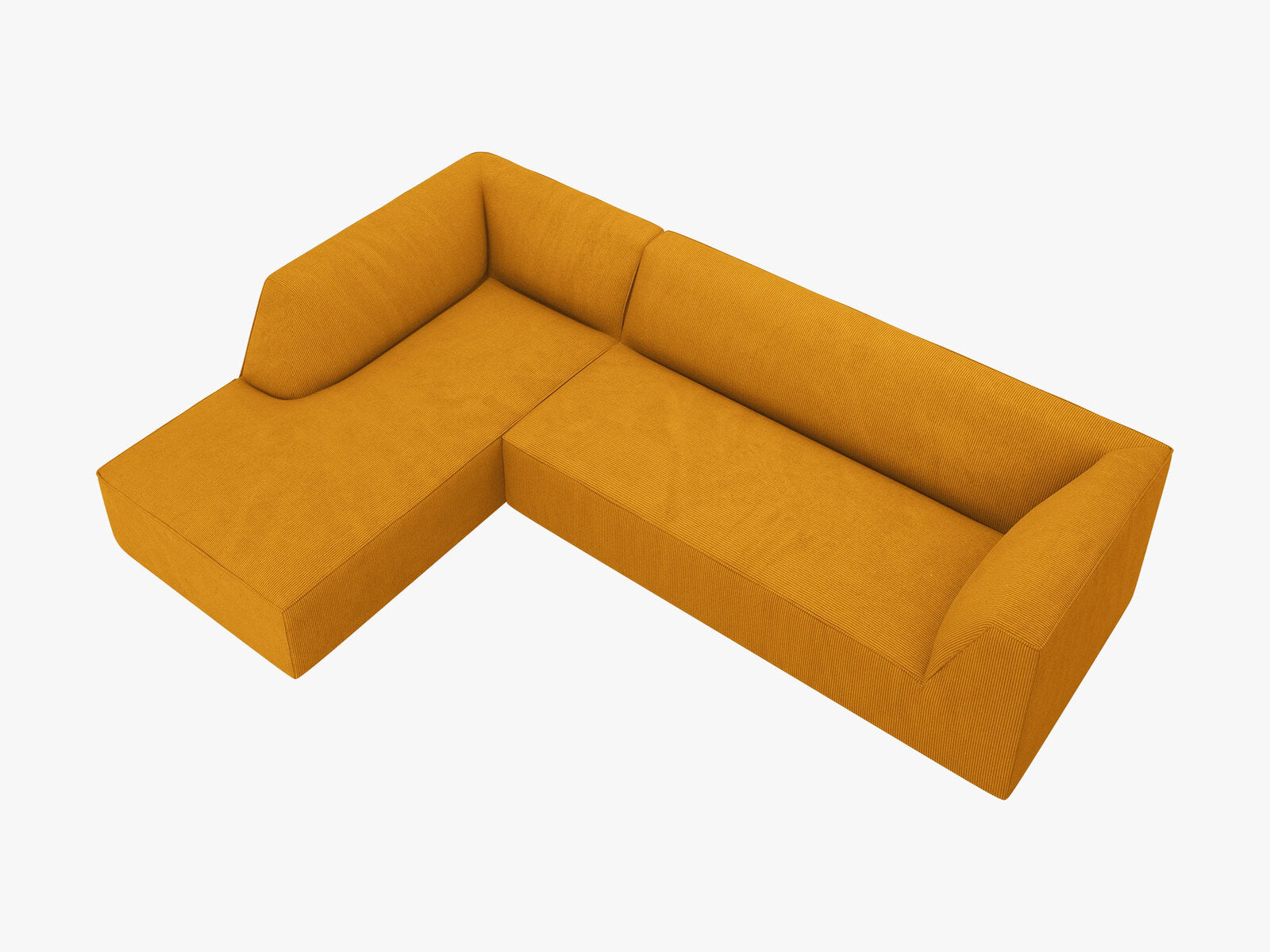 Micadoni 4-Sitzer Modular Sofa Ruby Links Kord Scala Gelb