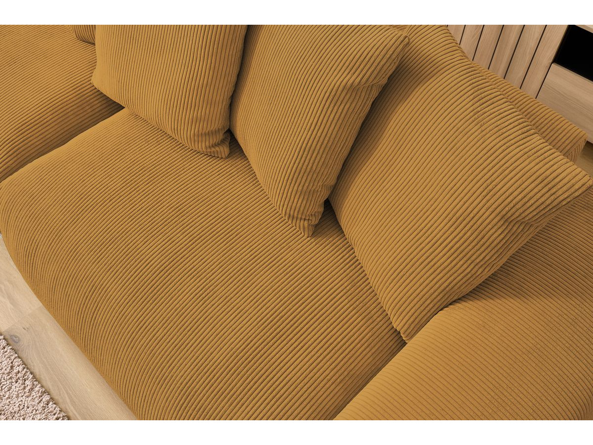 Bobochic Voltaire Sofa 4-Sitzer 320 × 124 cm Cordsamt Gelb