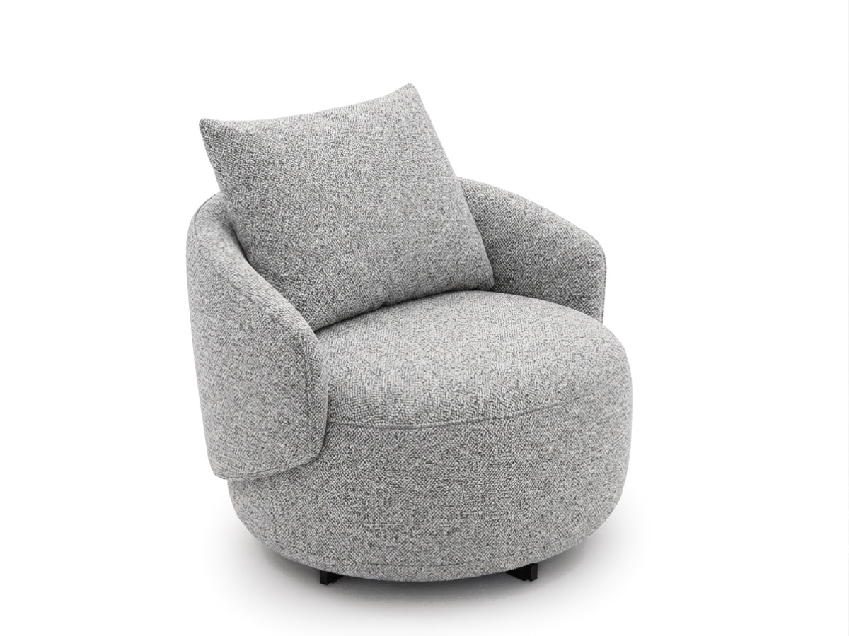 Bobochic Lexie Sessel Melange-Stoff Grau