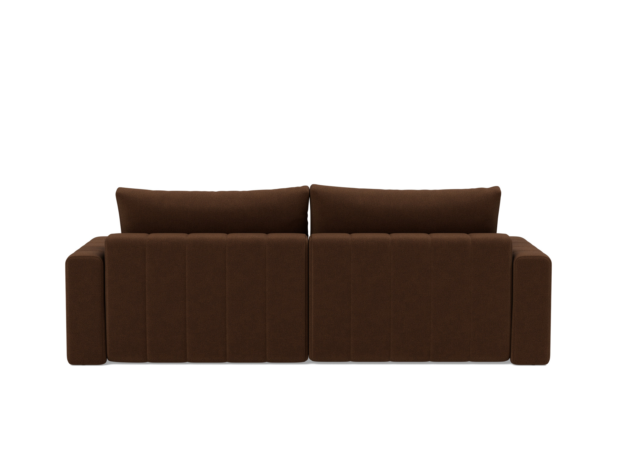 Schlafsofa Akello mit Chaiselongue und Armlehnen Strukturierter Stoff Taura 359-Cappuccino