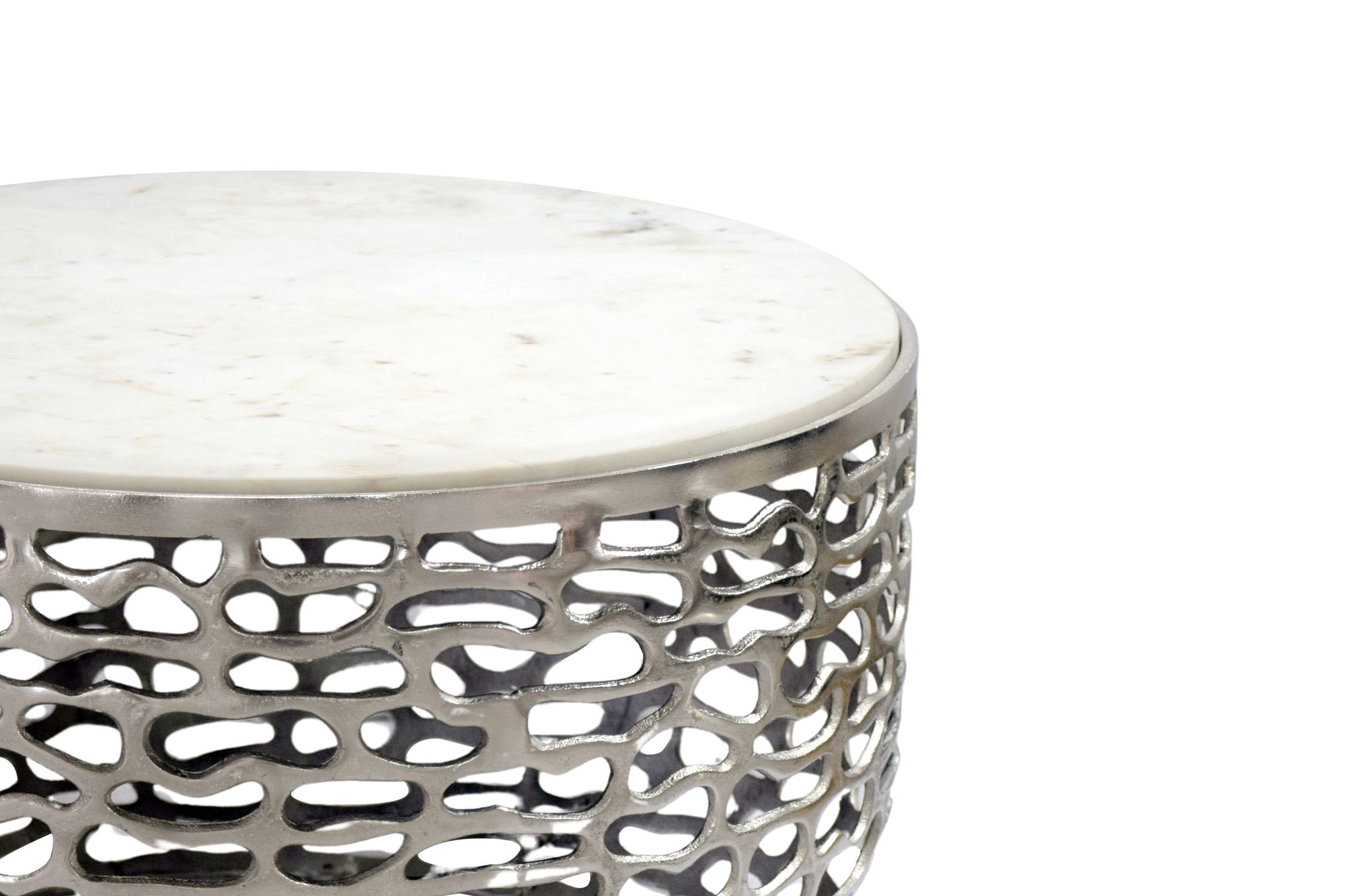 Couchtisch Sandve Marmor Silber Ø 60 cm