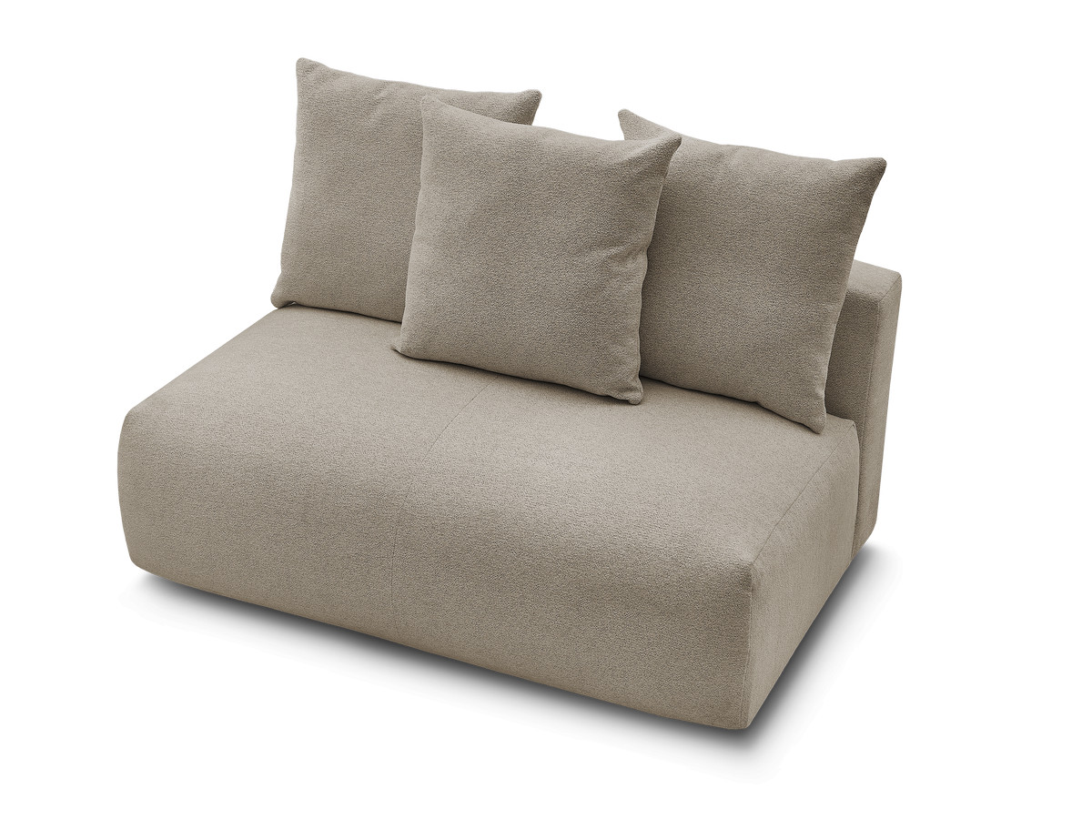 Bobochic Voltaire Sofamodul 2-Sitzer 142 × 100 cm Melange-Stoff Taupe