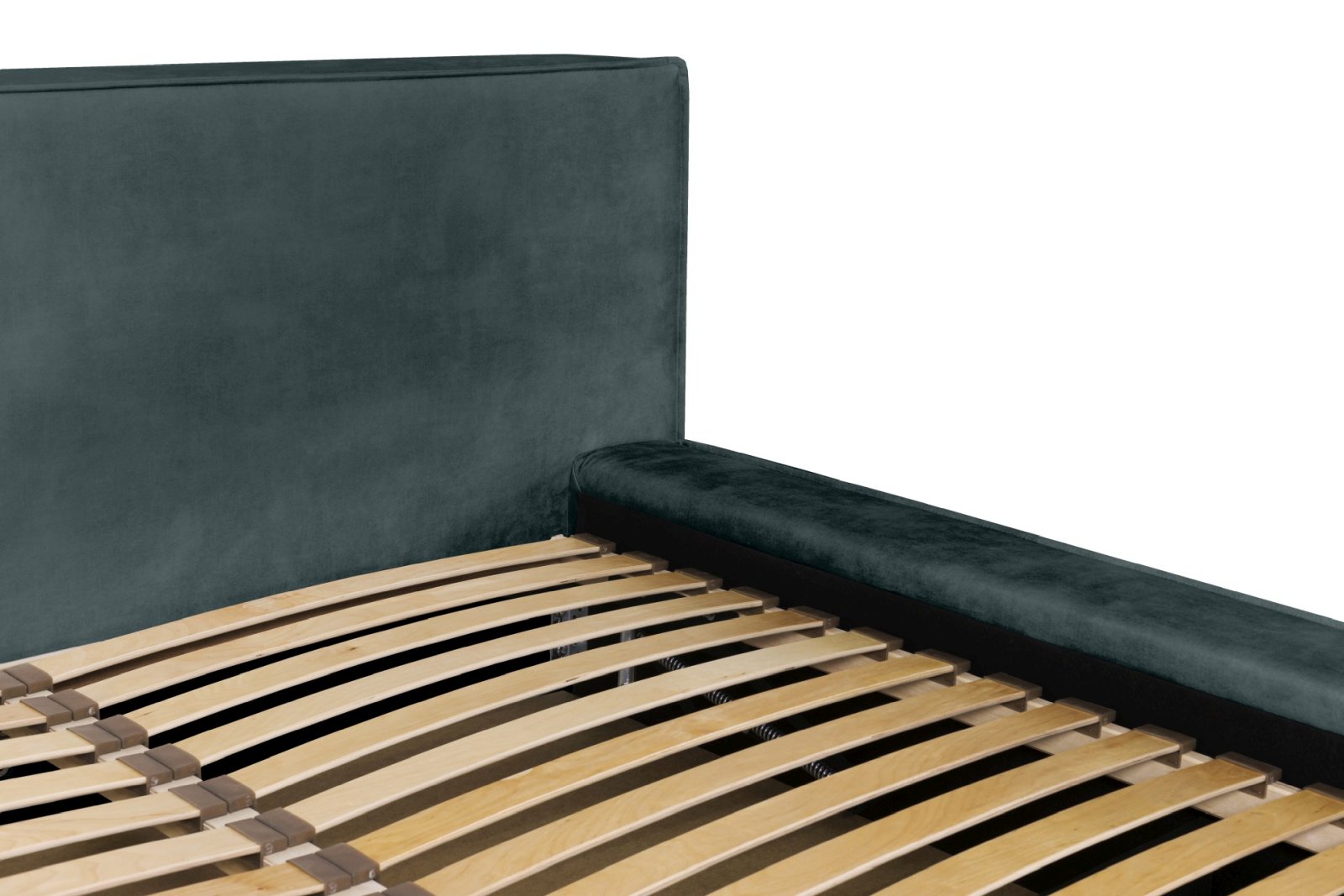 Polsterbett Delano Samtstoff 160x200 mit Holzrahmen Macau Emerald