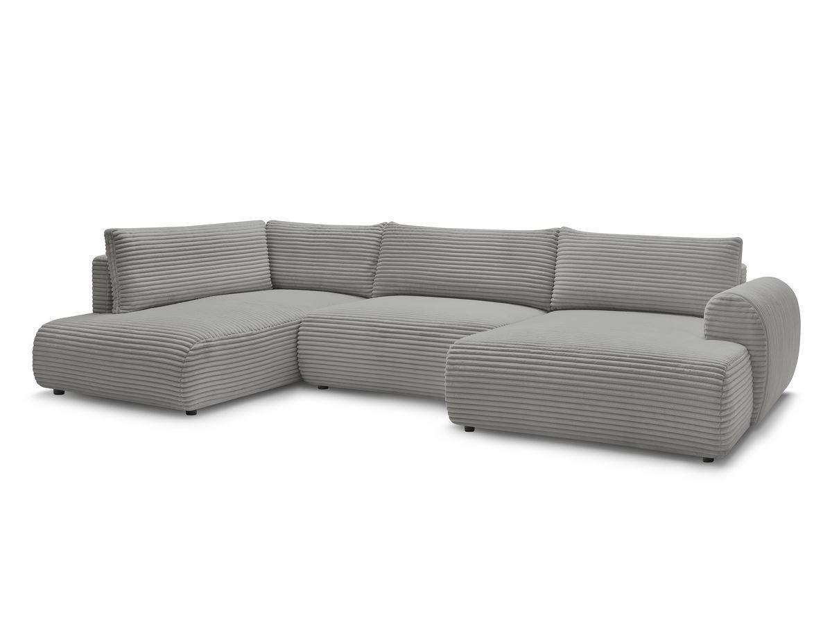 Bobochic Lucien Wohnlandschaft Breitcord weich Dunkelgrau Ecke rechts