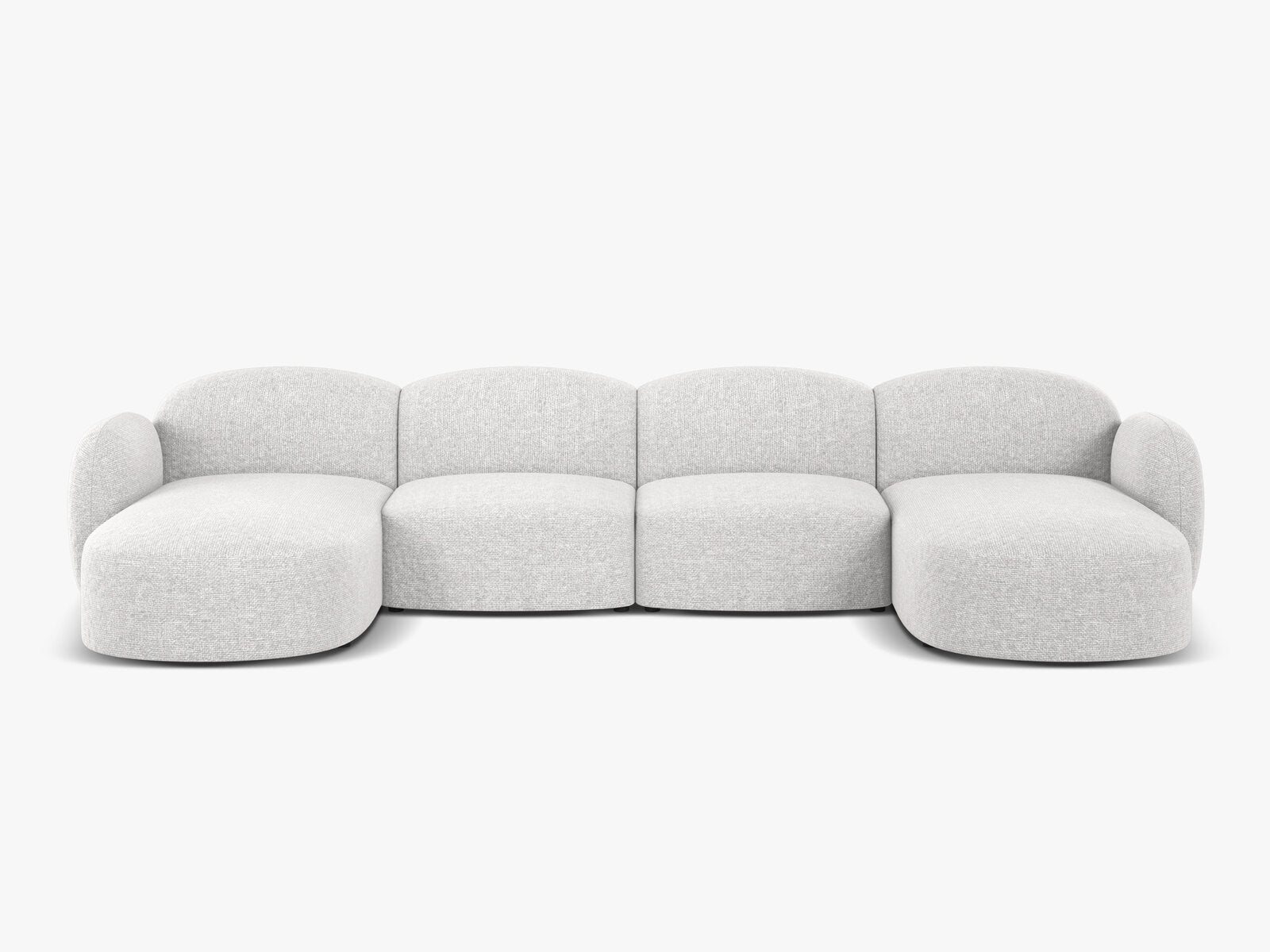 Micadoni Panorama Sofa Blair 6-Sitzer Chenille Eden Silber