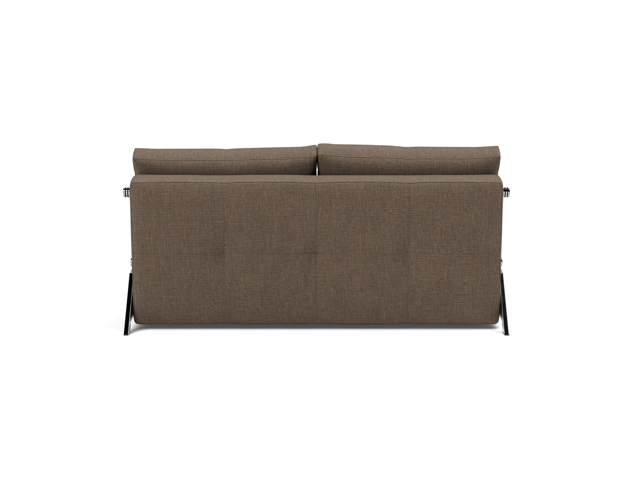 Schlafsofa Cubed 160 Chenille Esina 411-Cedar-Brown Beine Chrom