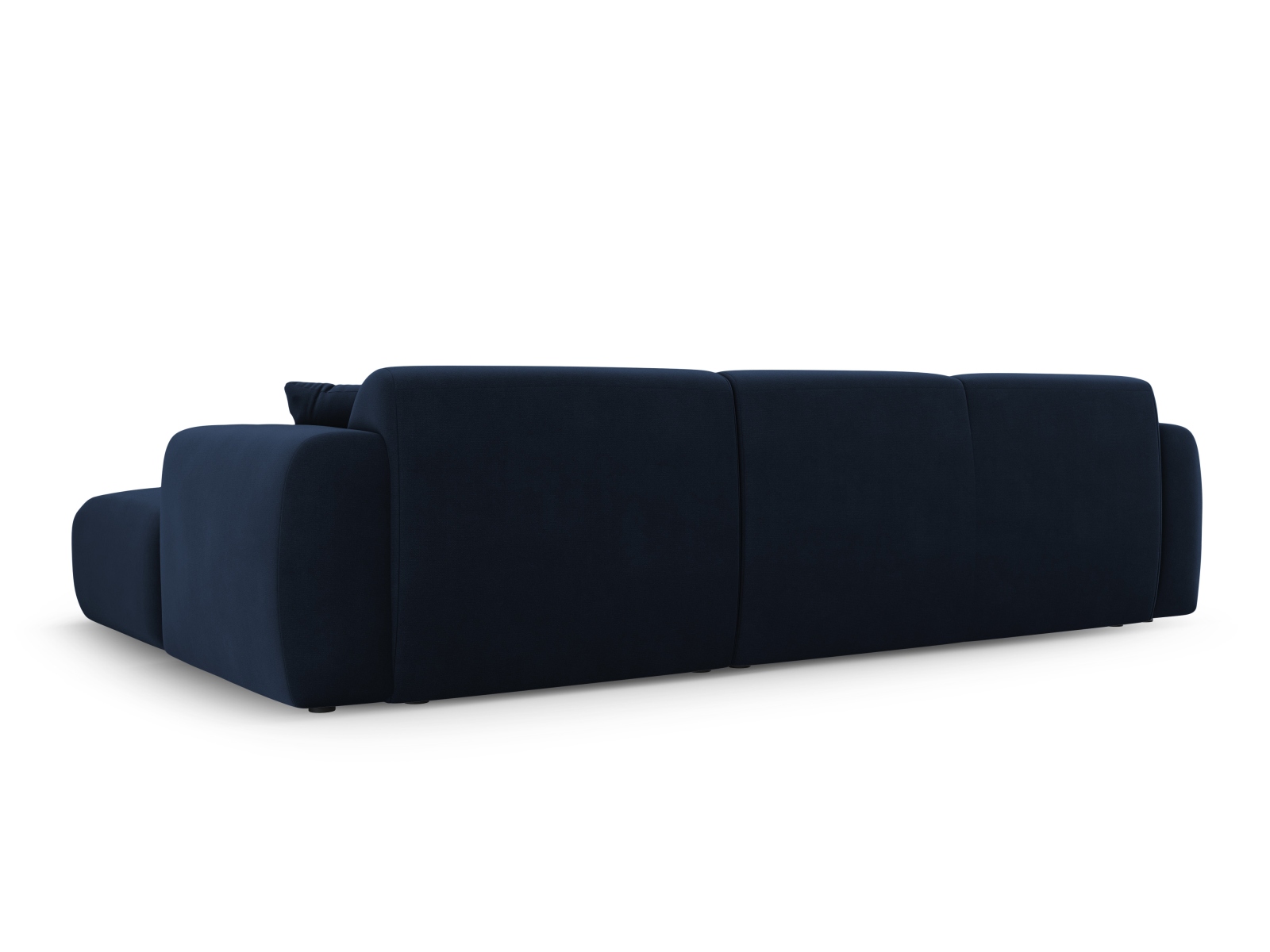 Cosmopolitan Design Ecksofa Nolio 4-Sitzer Samt Casino Königsblau Rechts