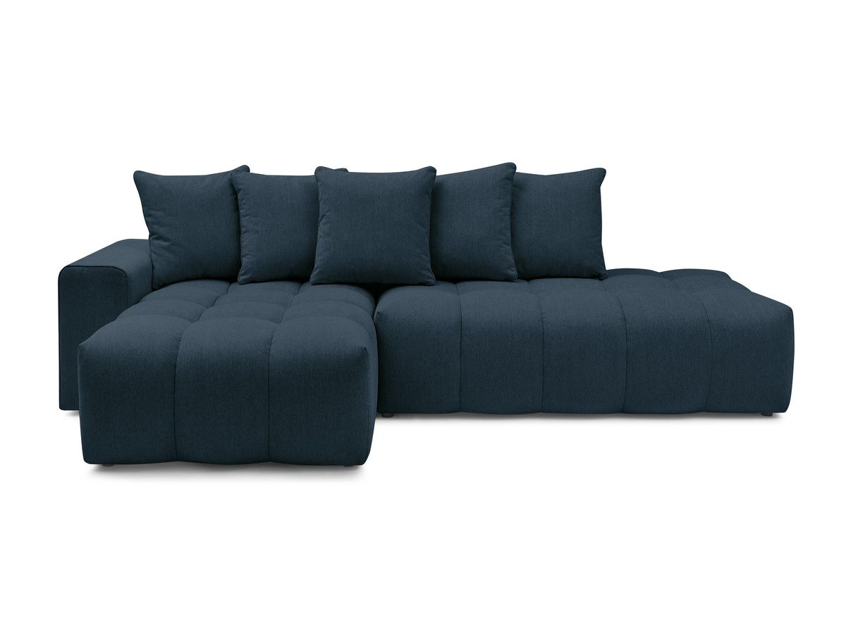 Bobochic Mont-blanc Ecksofa Melange-Stoff Dunkelblau Ecke links