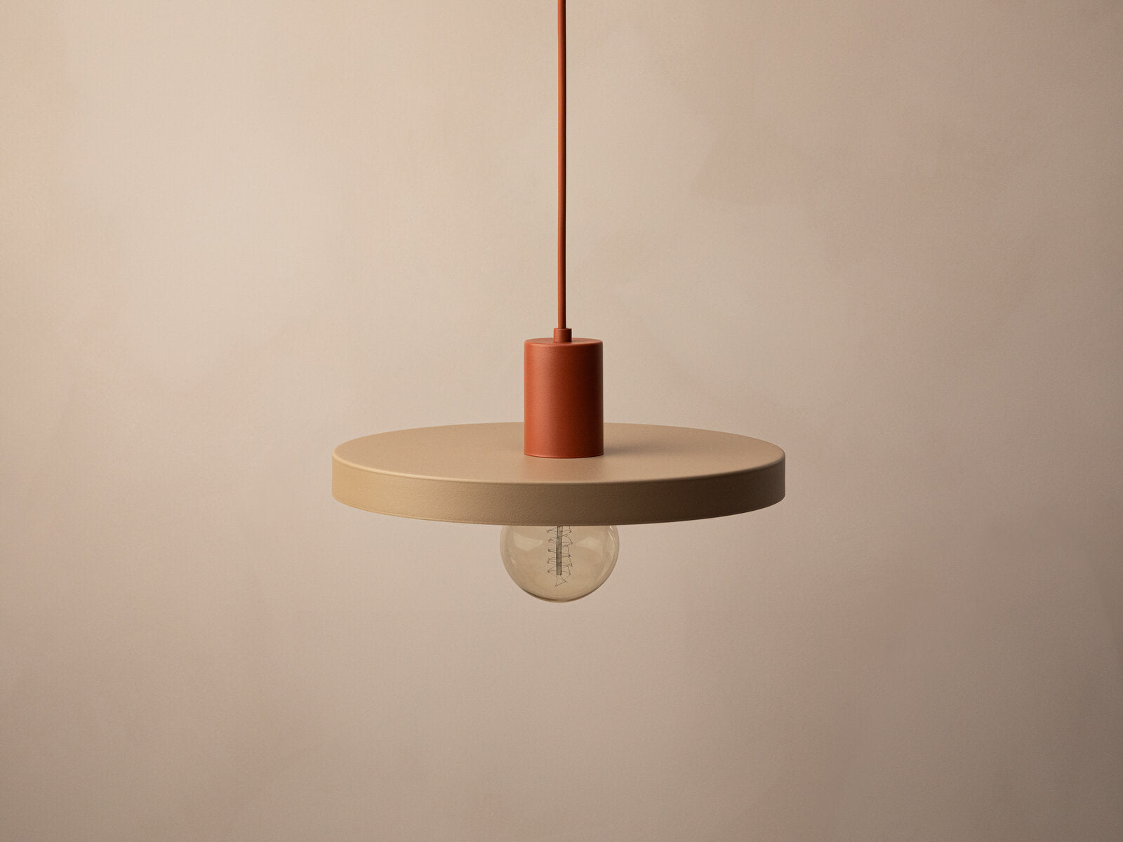 Micadoni Ori Pendelleuchte Ø 30 cm Ziegel / Sabia