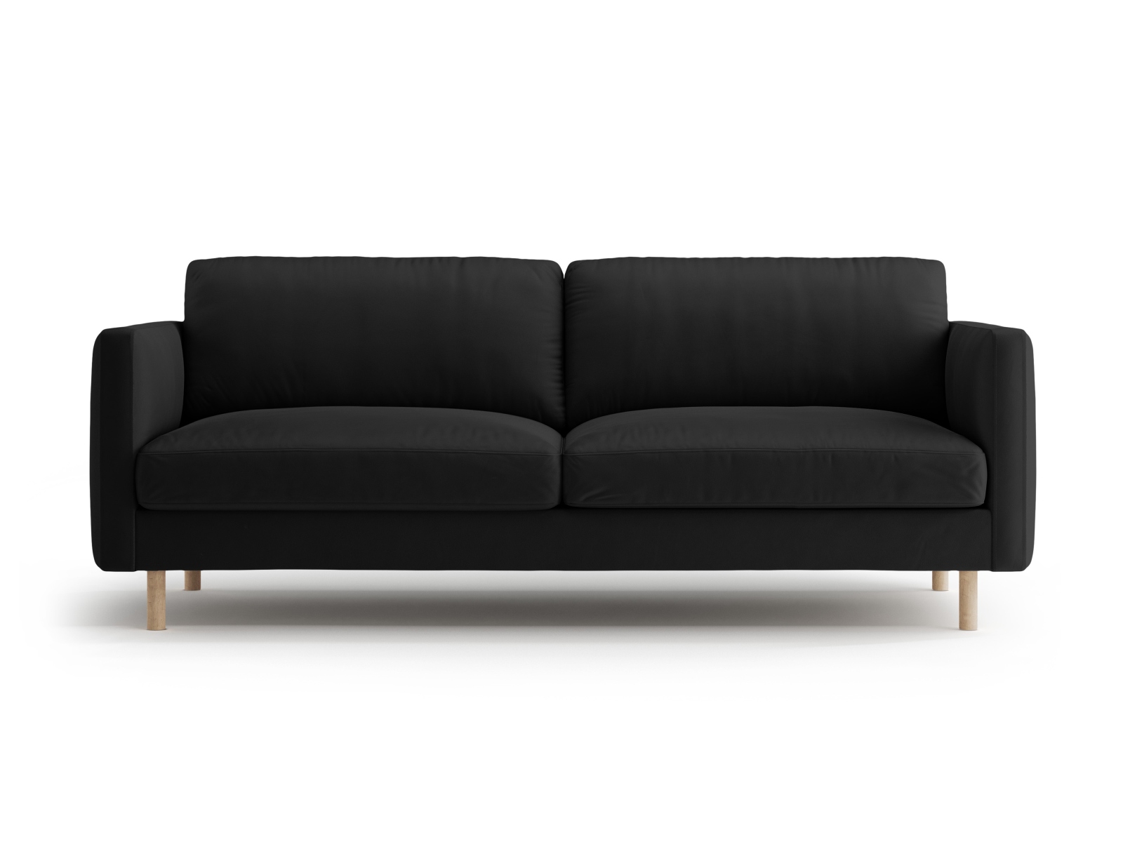 Micadoni Sofa Eden 3-Sitzer Samt Schwarz