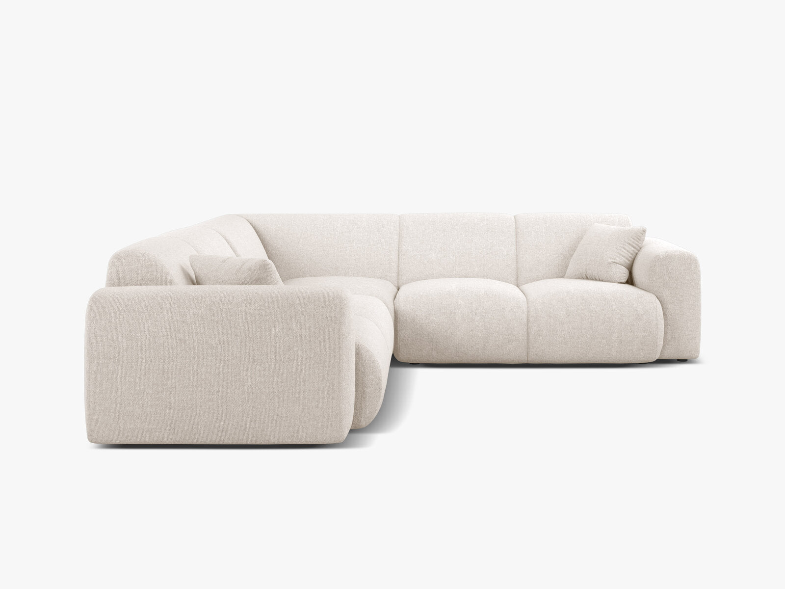Micadoni Ecksofa Molino 5-Sitzer Chenille Eden Helles Beige