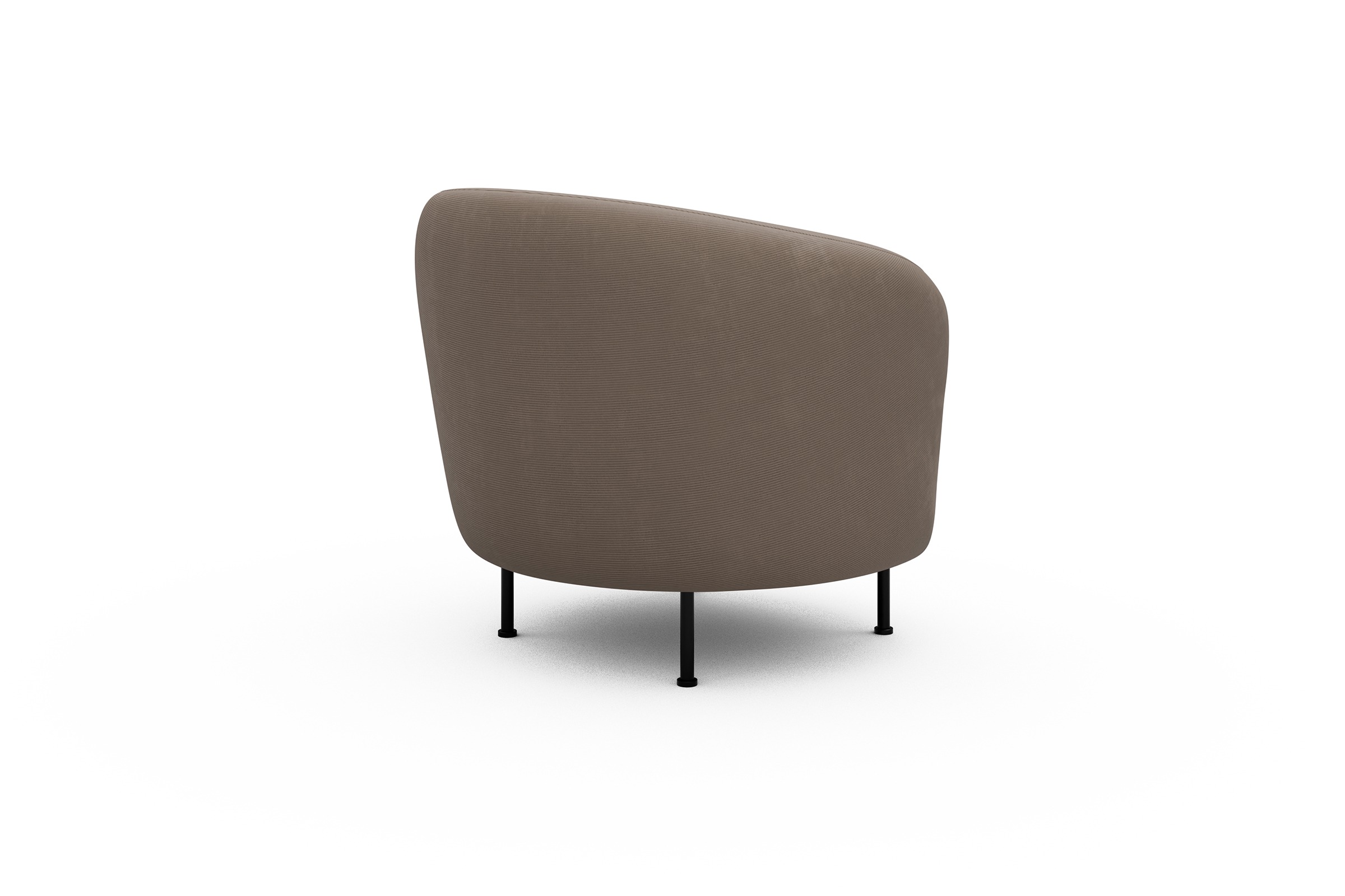 Sessel Ronda Metallbeine Schwarz Cordufine-Beige