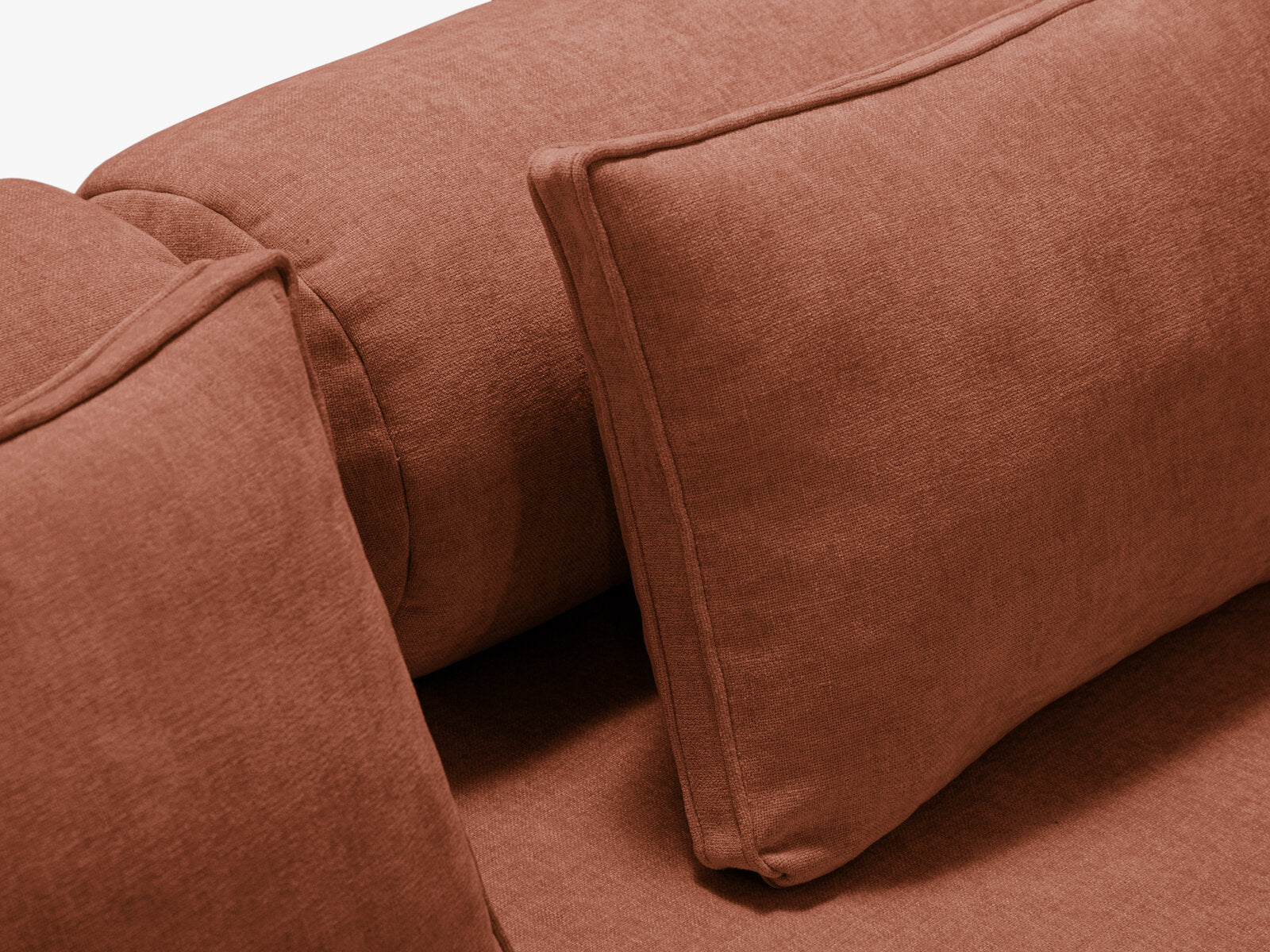 Micadoni Sofa Dreamy 3-Sitzer mit Schlaffunktion Strukturierter Stoff Liberty Ziegel