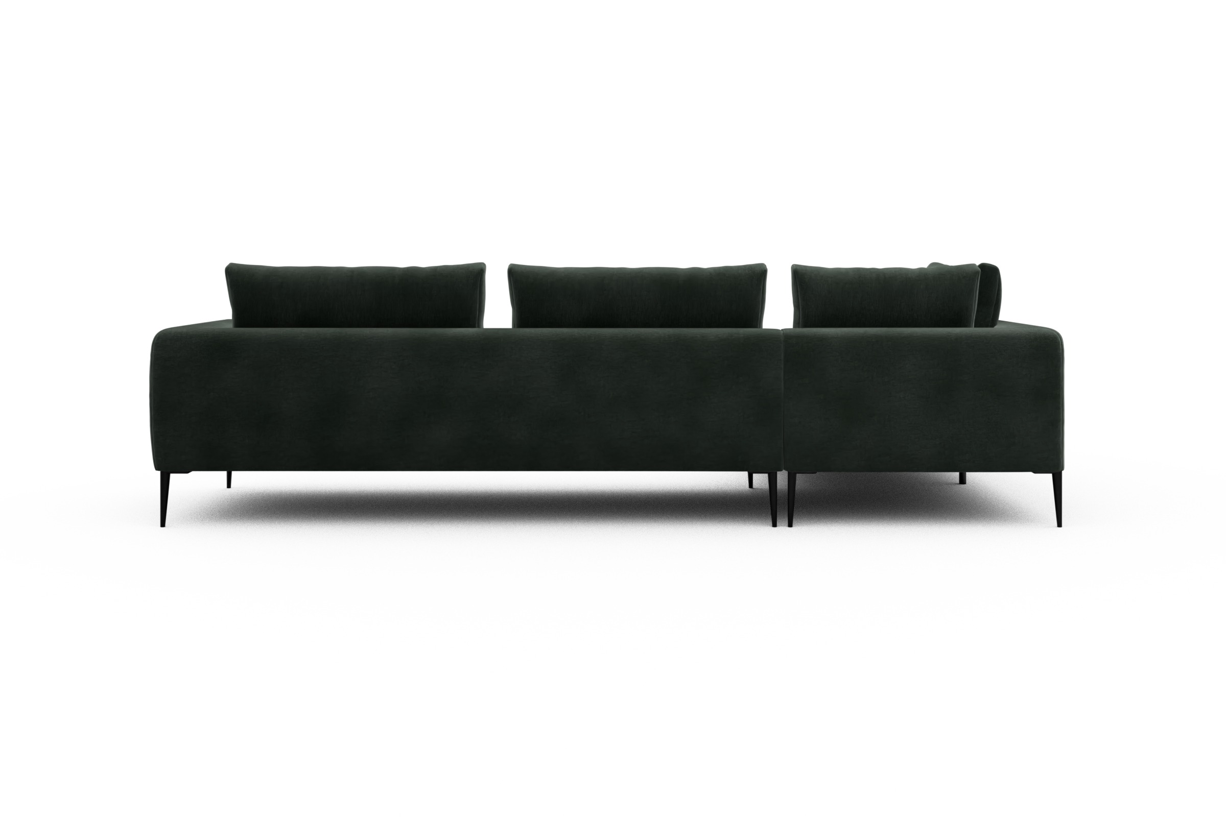 Ecksofa Paul Relax-Ecke rechts mit 3-Sitzer Smooth-Laurel-Green