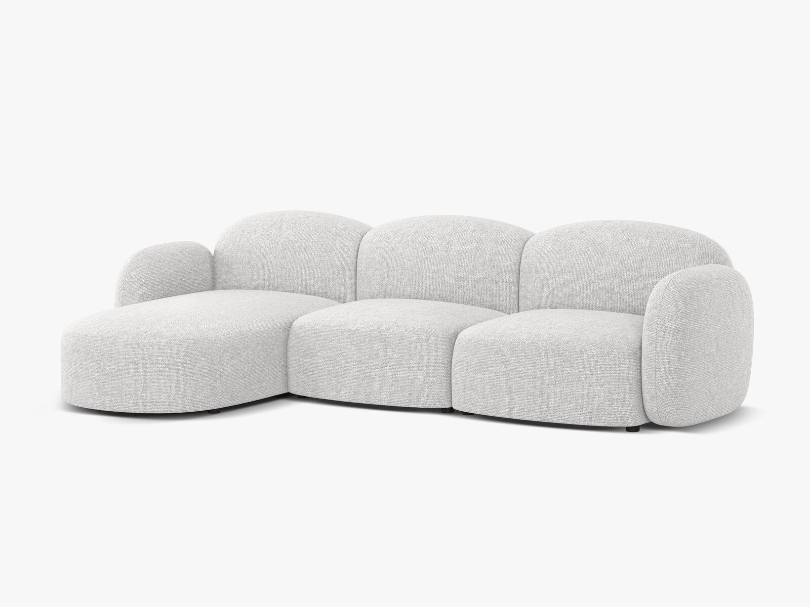 Micadoni Ecksofa Blair 4-Sitzer Links Chenille Eden Silber