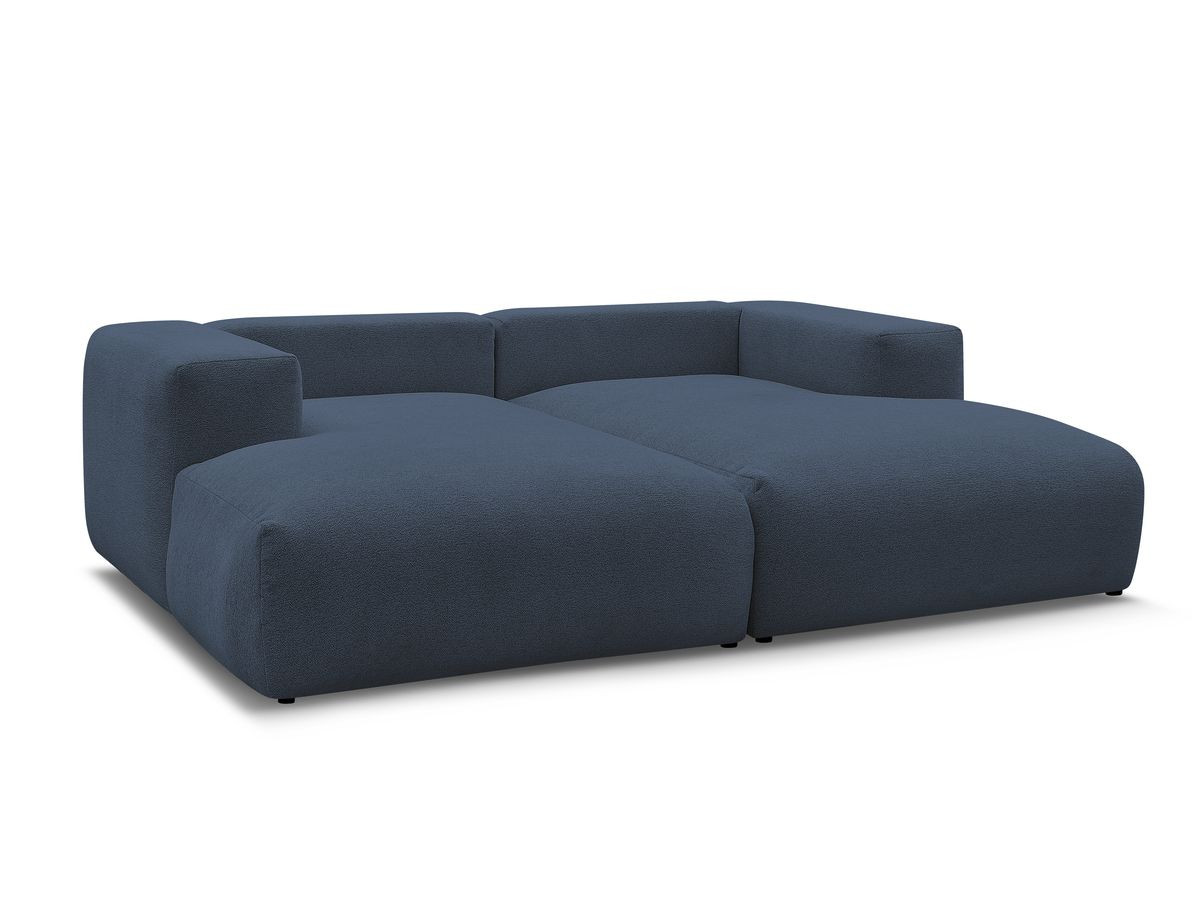 Bobochic Voltaire Sofa 4-Sitzer 248 × 170 cm Melange-Stoff Dunkelblau