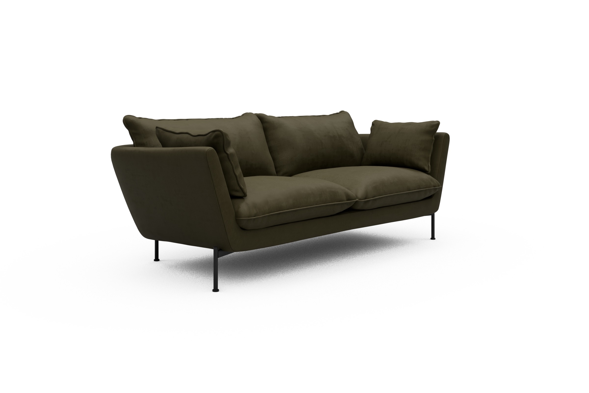 Sofa Anton PREMIUM 2-Sitzer Cordufine-Pine-Green