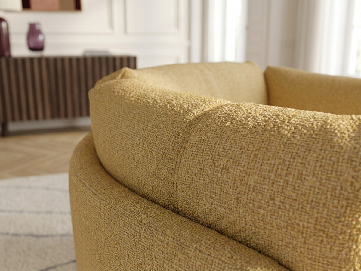 Bobochic Mario Sessel Melange-Stoff Gelb