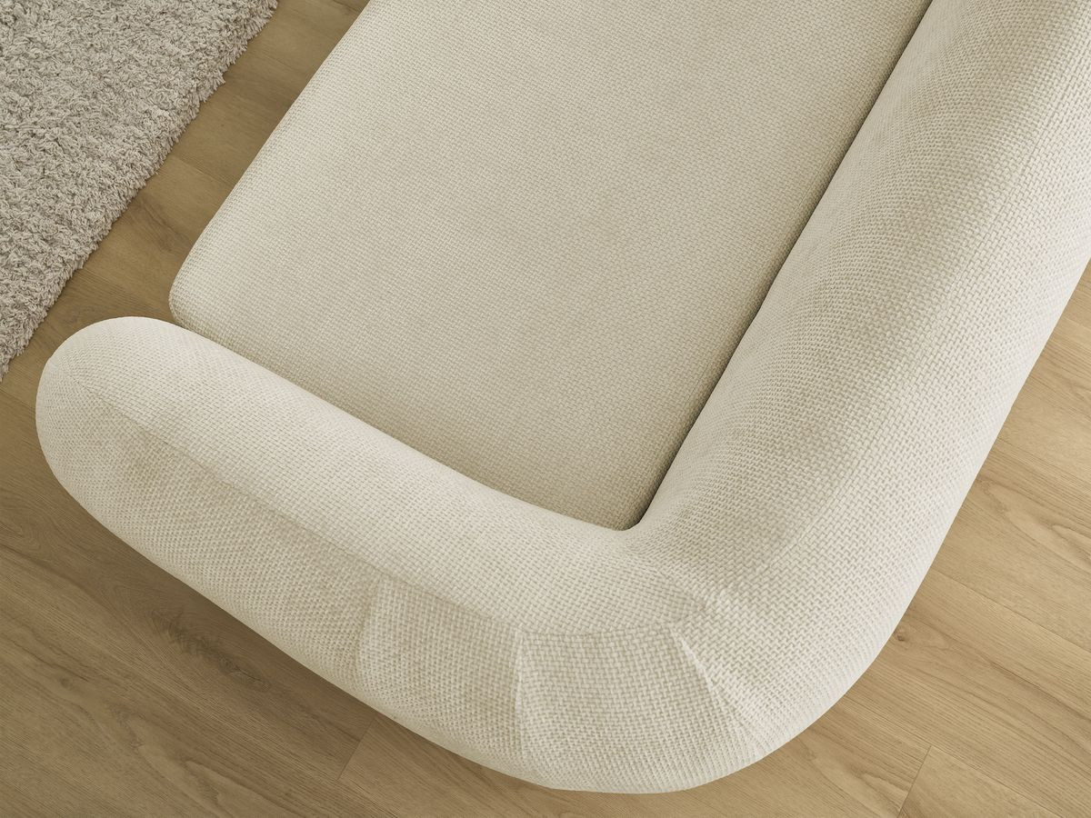Bobochic Neyo Schlafsofa 3-Sitzer Stoff Taupe