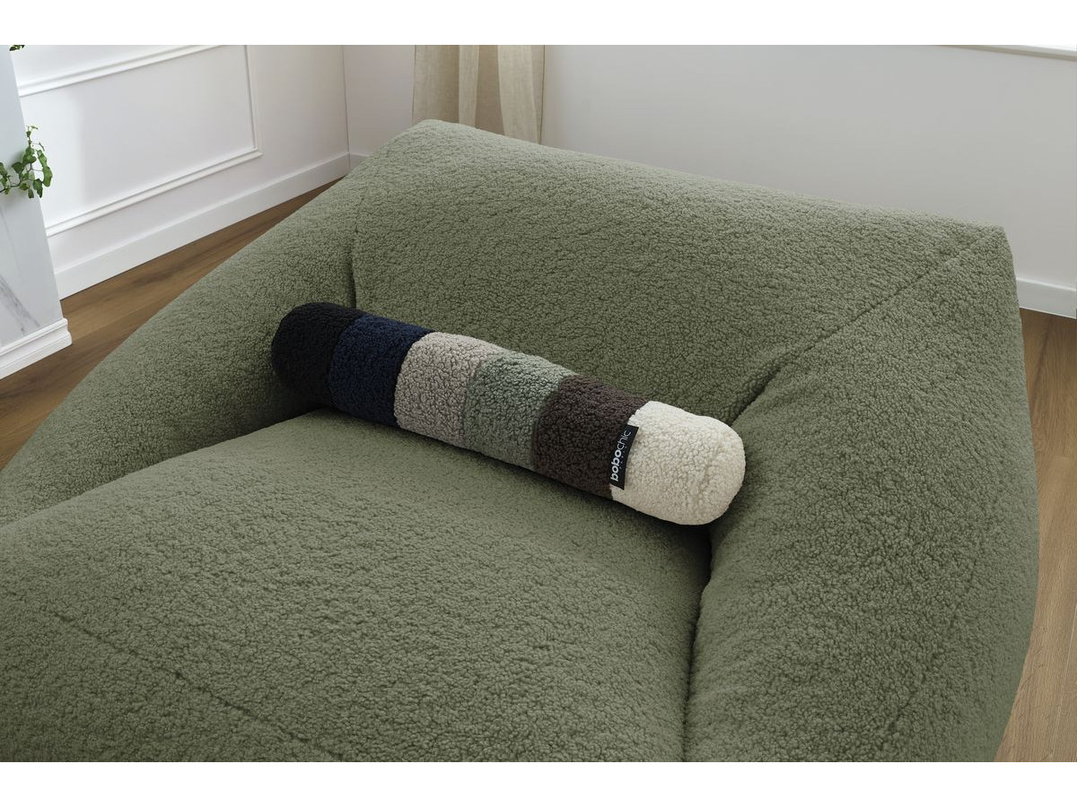Bobochic Lilibet Pouf Bouclé-Stoff Grün