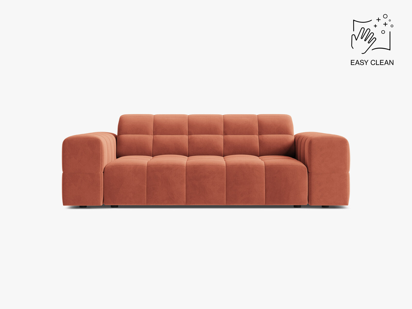 Micadoni Jennifer Sofa 2-Sitzer Samt Venus Koralle