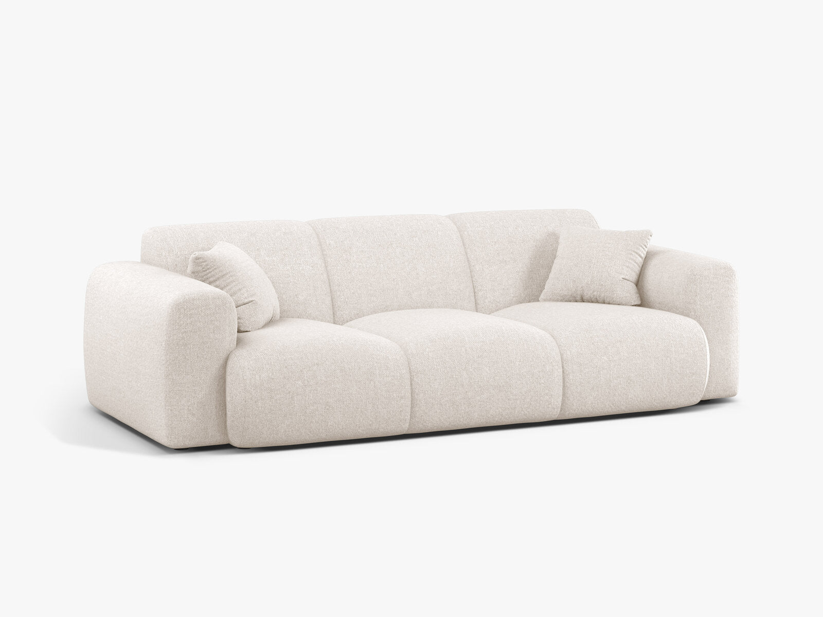 Micadoni Sofa Molino 3-Sitzer Chenille Eden Helles Beige