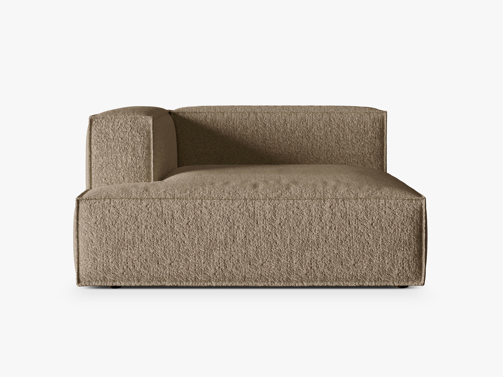 Micadoni Recamiere Nuria Groß 1-Sitzer Links Boucle Cappuccino