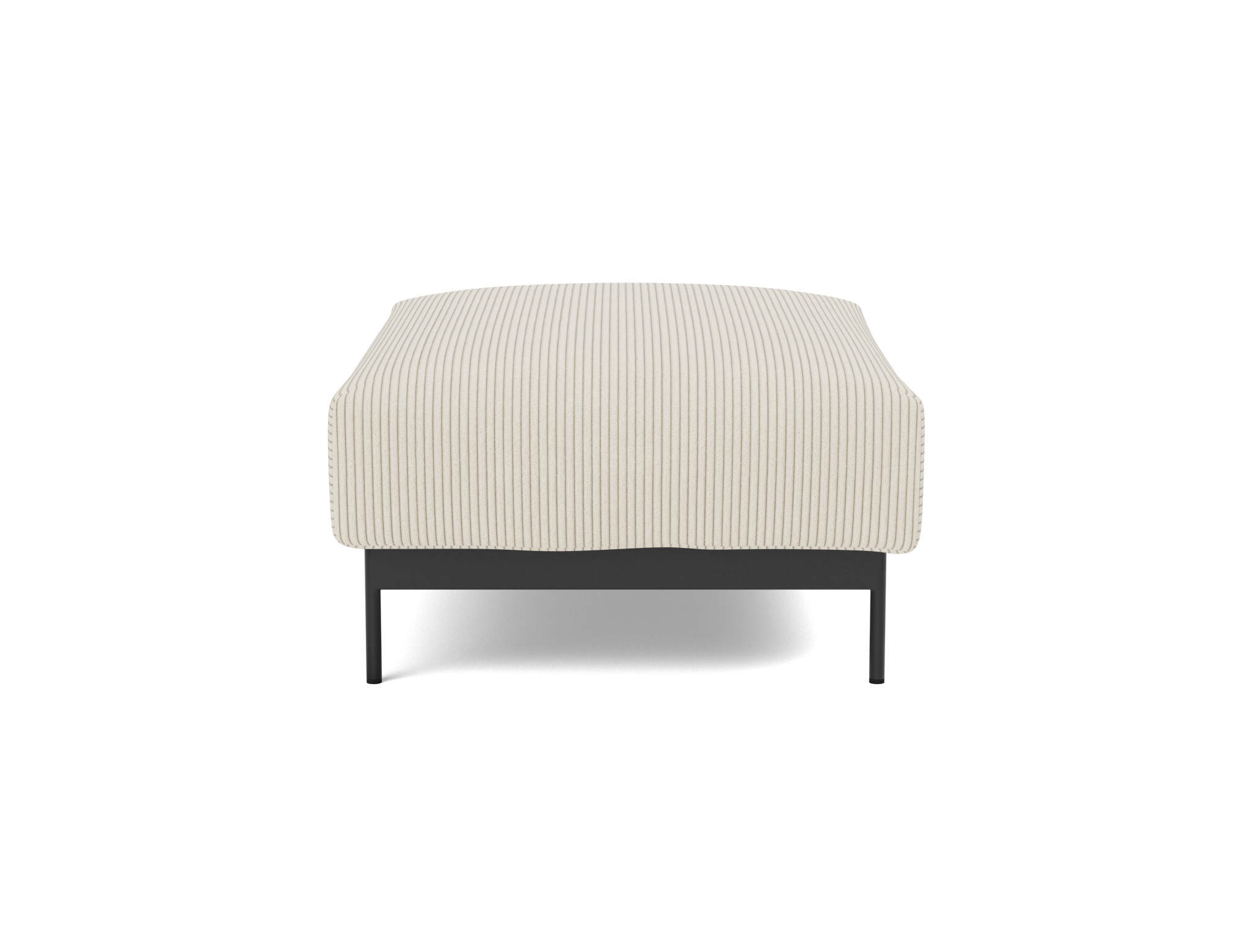 Hocker Malloy Kord Corduroy 594-Ivory Beine Schwarzes Metall