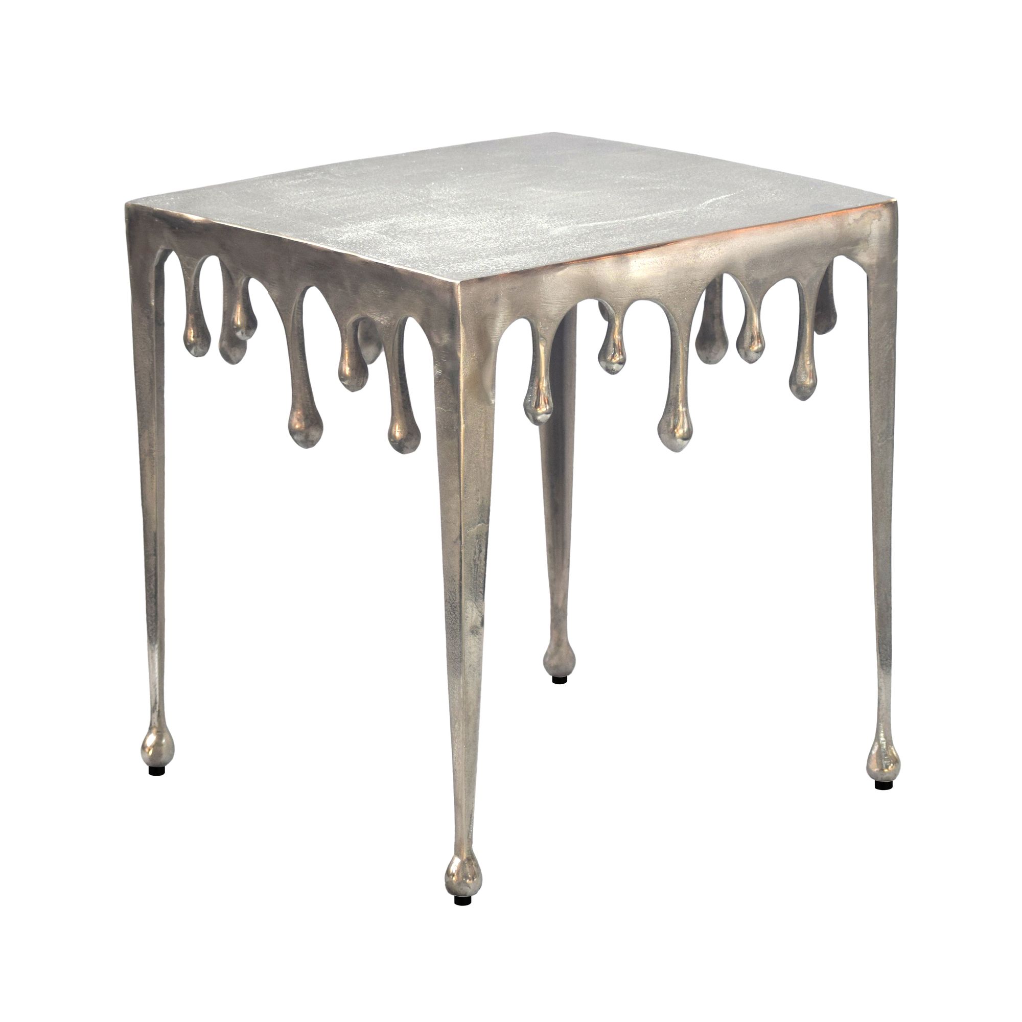 Beistelltisch Levanger Aluminium Silber 45,5 × 45,5 × 51 cm