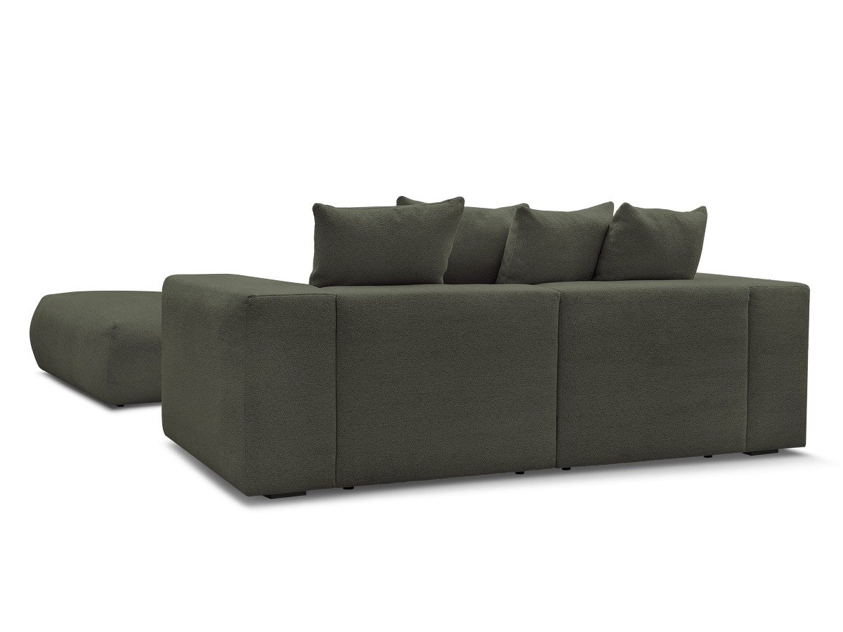 Bobochic Voltaire Sofa 4-Sitzer mit Pouf 248 × 100 cm Melange-Stoff Grün