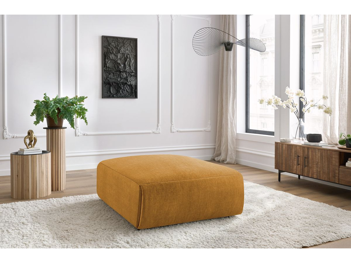 Bobochic Jeanne Pouf 95 × 117 cm Samt Gelb